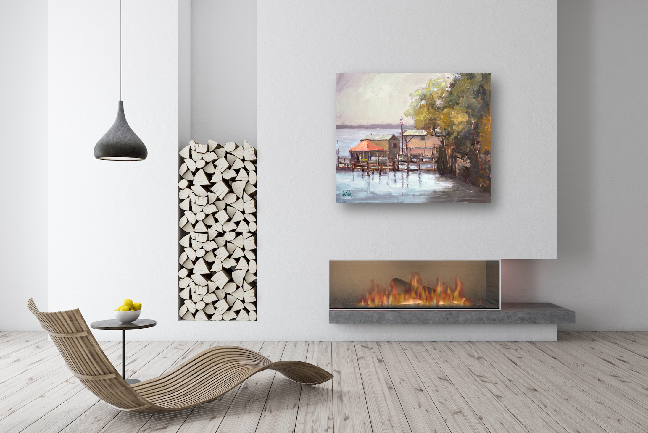 Julington Creek Artist Enhanced Canvas Print by John Beard Collection - product image 2 for Resin Society