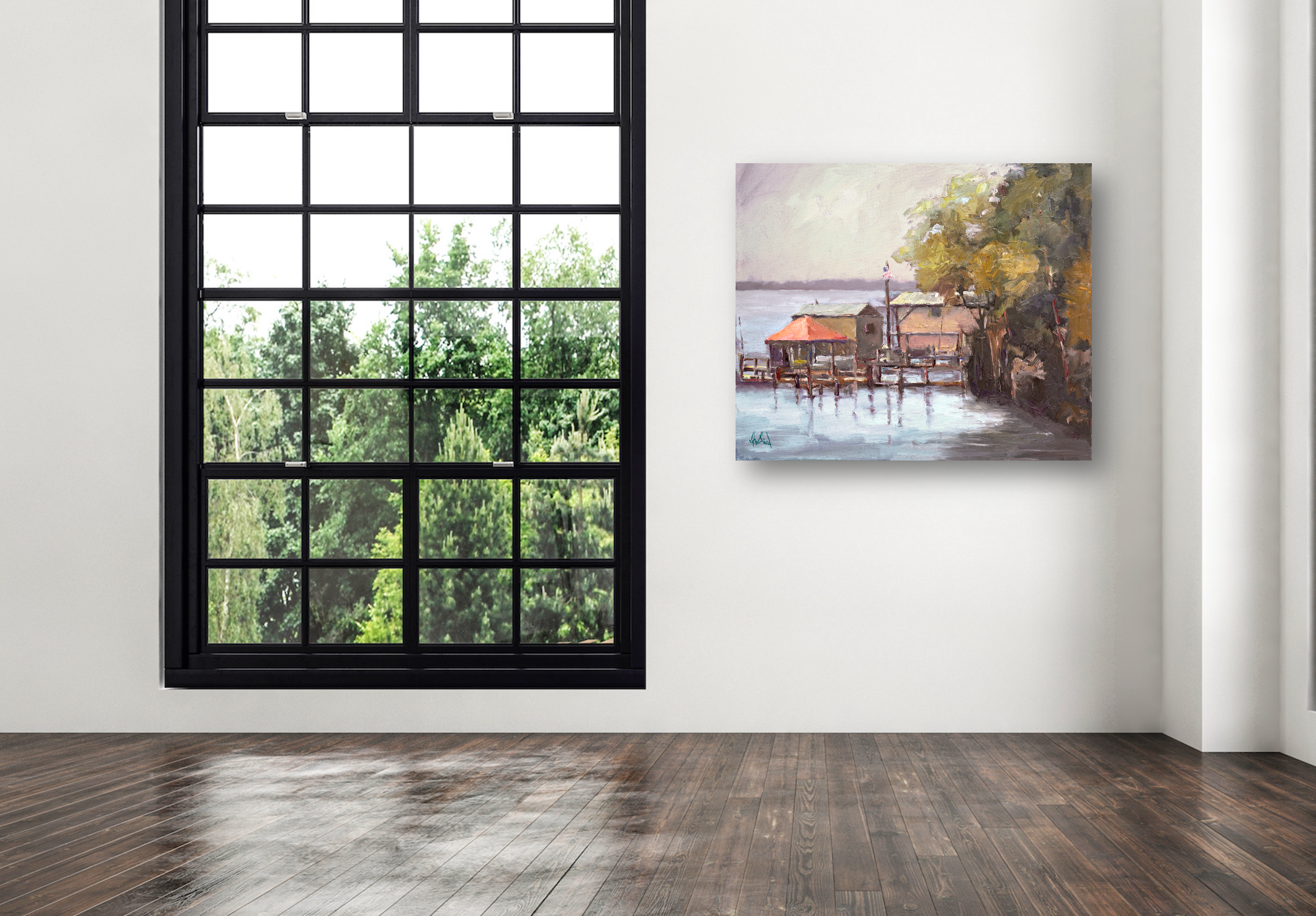 Julington Creek Artist Enhanced Canvas Print by John Beard Collection - product image 3 for Resin Society