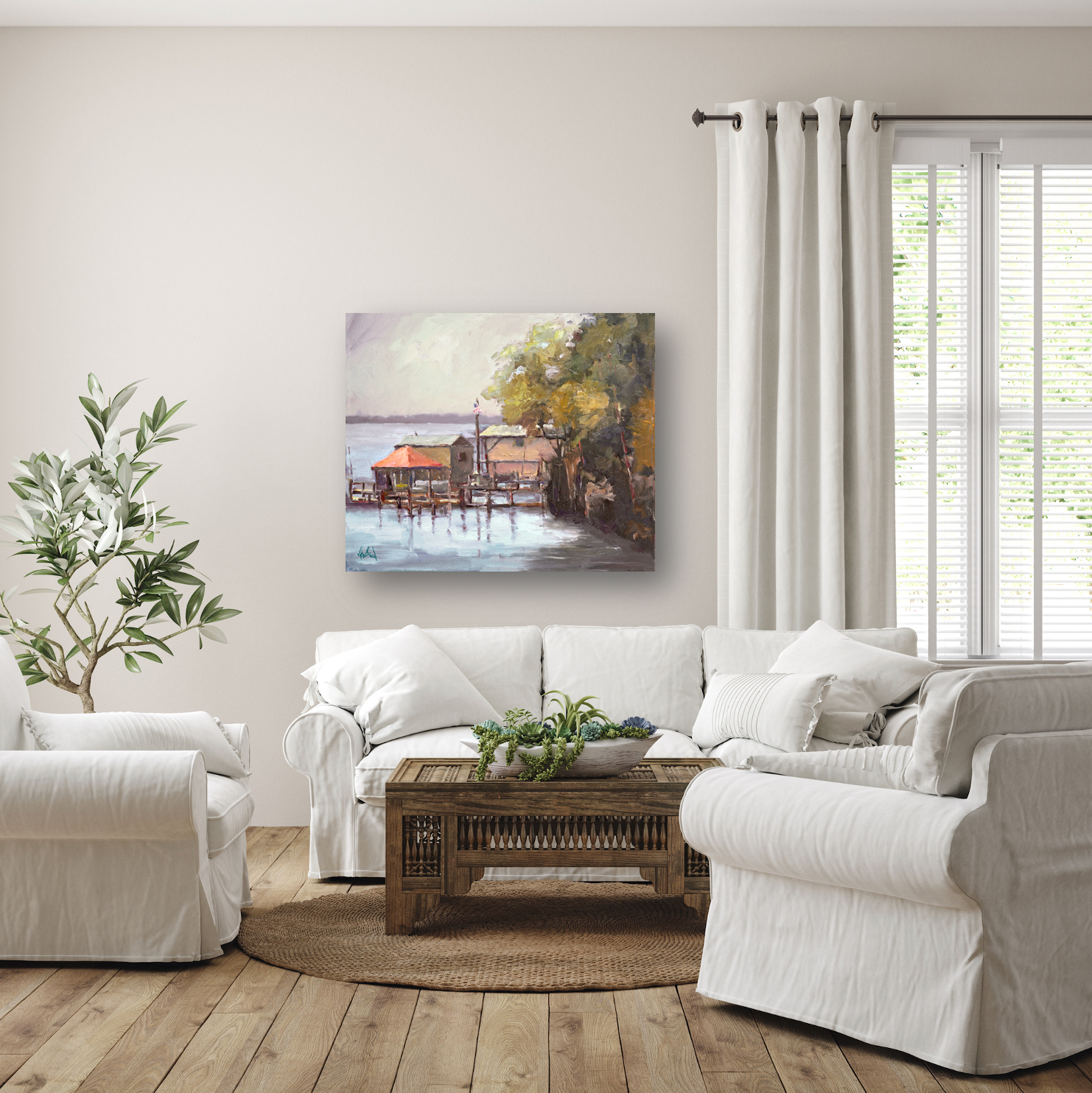 Julington Creek Artist Enhanced Canvas Print by John Beard Collection - product image 4 for Resin Society
