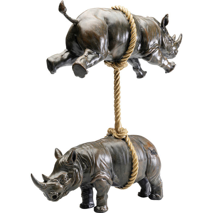 Deco Figurine Artistic Rhino 46cm detail image - Resin Society