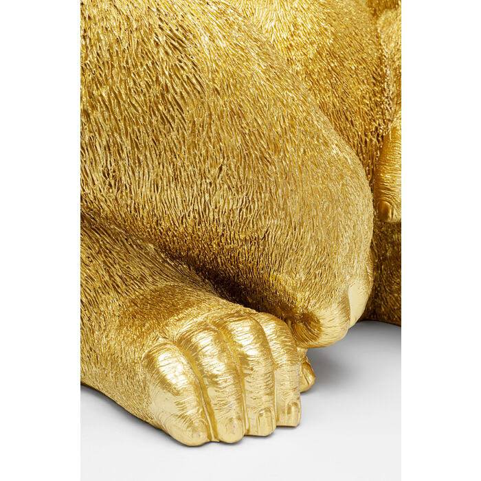 Deco Figurine Monkey Gorilla Side XL Gold 76cm