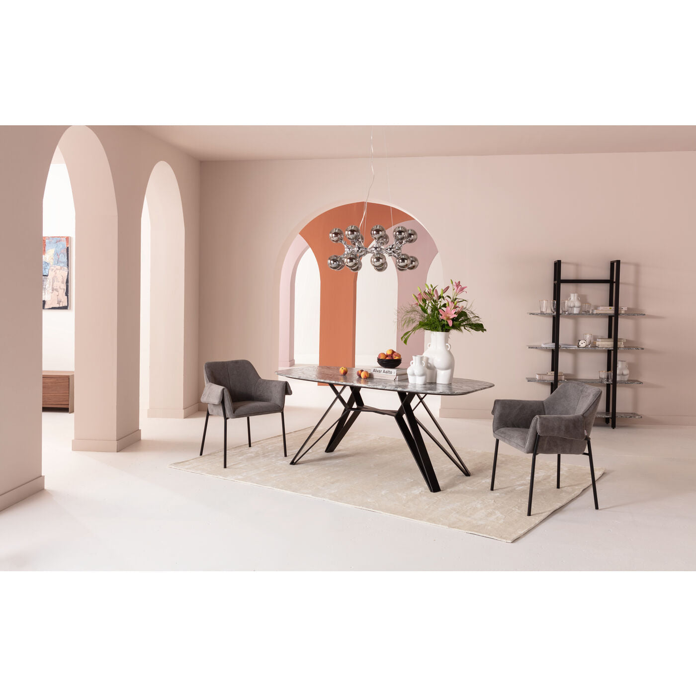 Chair with Armrest Bess Grey