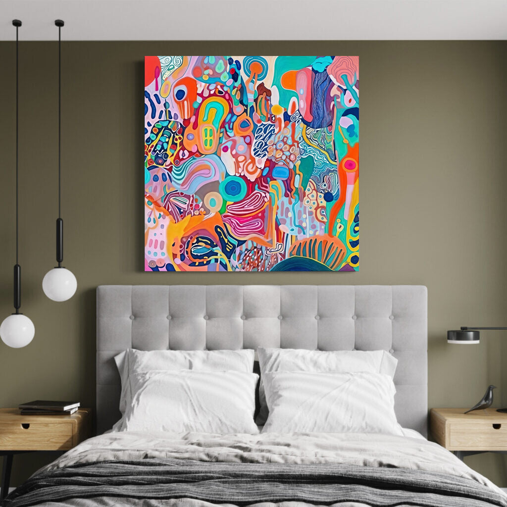 Canvas Print: "Kaleidoscopic Voyage II" by Tailored Canvases - main product image for Resin Society
