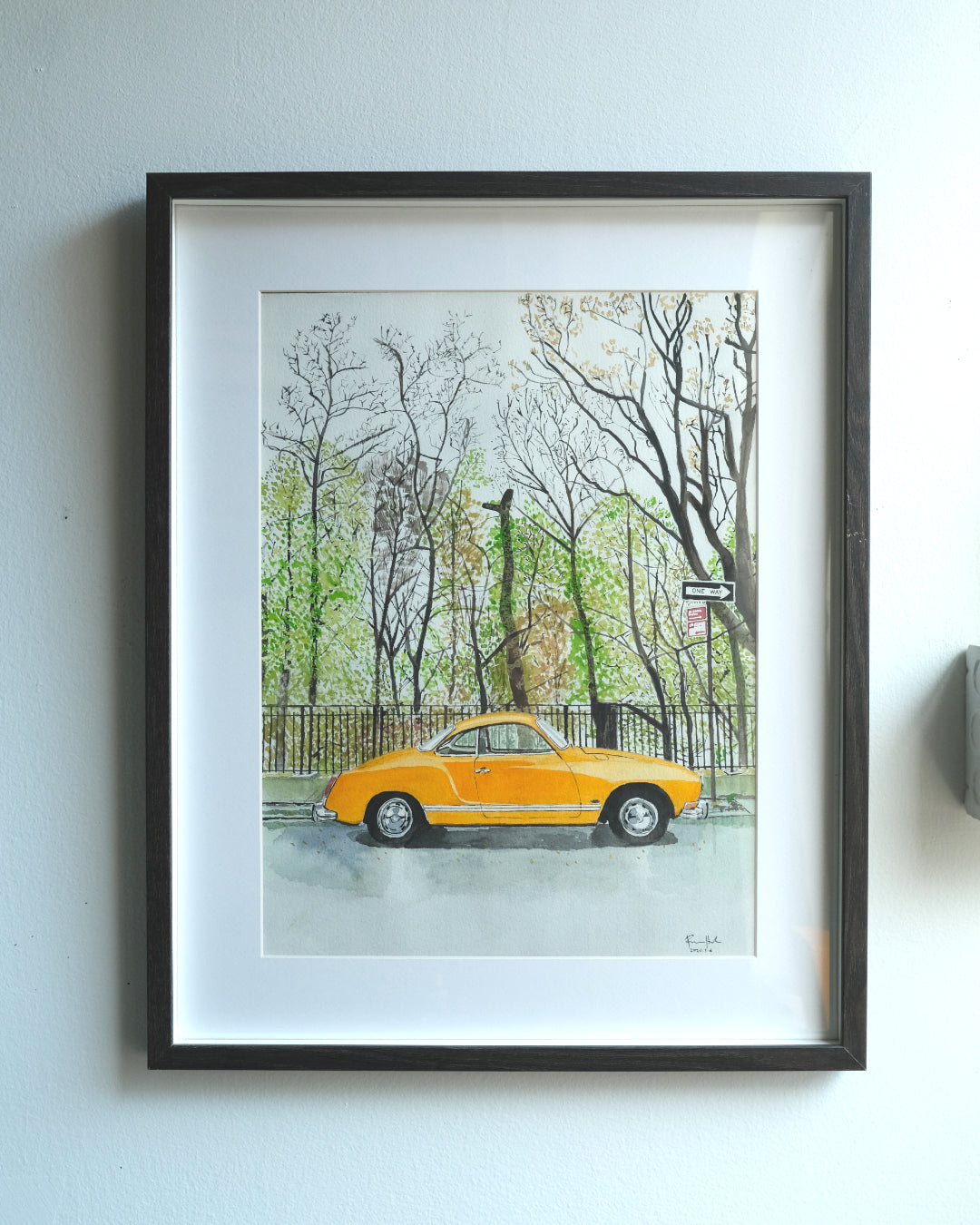Volkswagen Karmann Ghia, Classic Car, Painting by Art By Francis - product image 2 for Resin Society