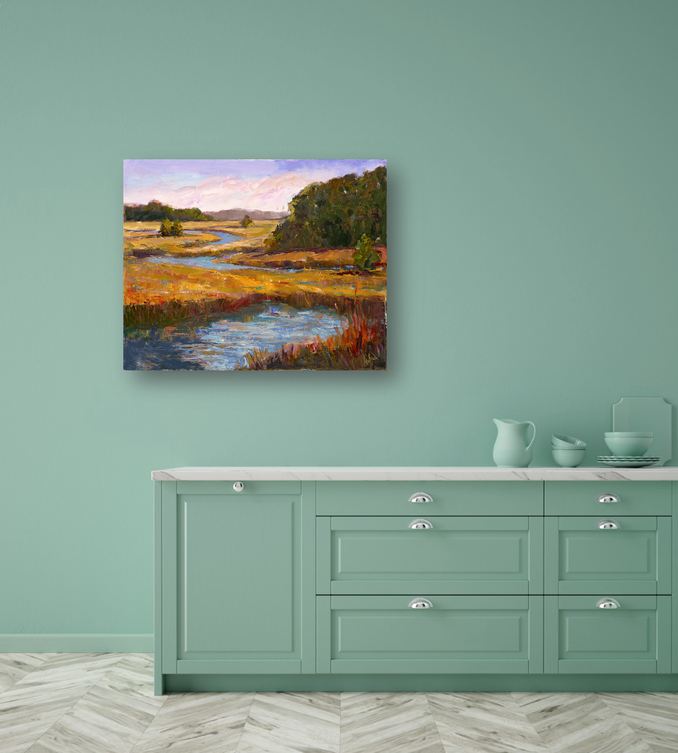 Kiawah Marsh Gold Artist Enhanced Canvas Print by John Beard Collection - product image 4 for Resin Society