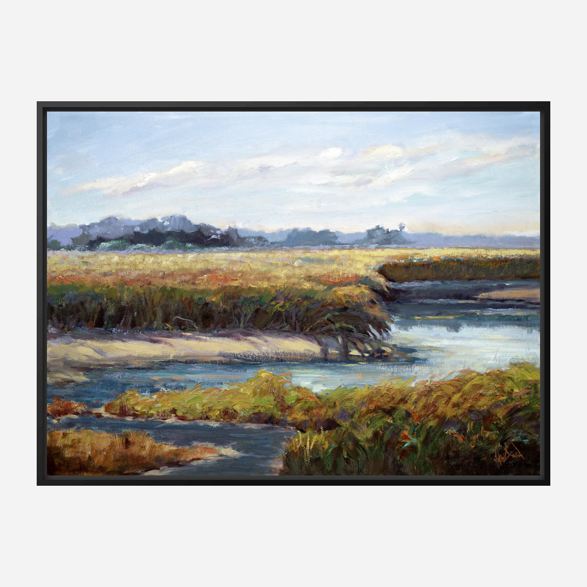 Kiawah Marsh Waterway Artist Enhanced Canvas Print by John Beard Collection - product image 5 for Resin Society