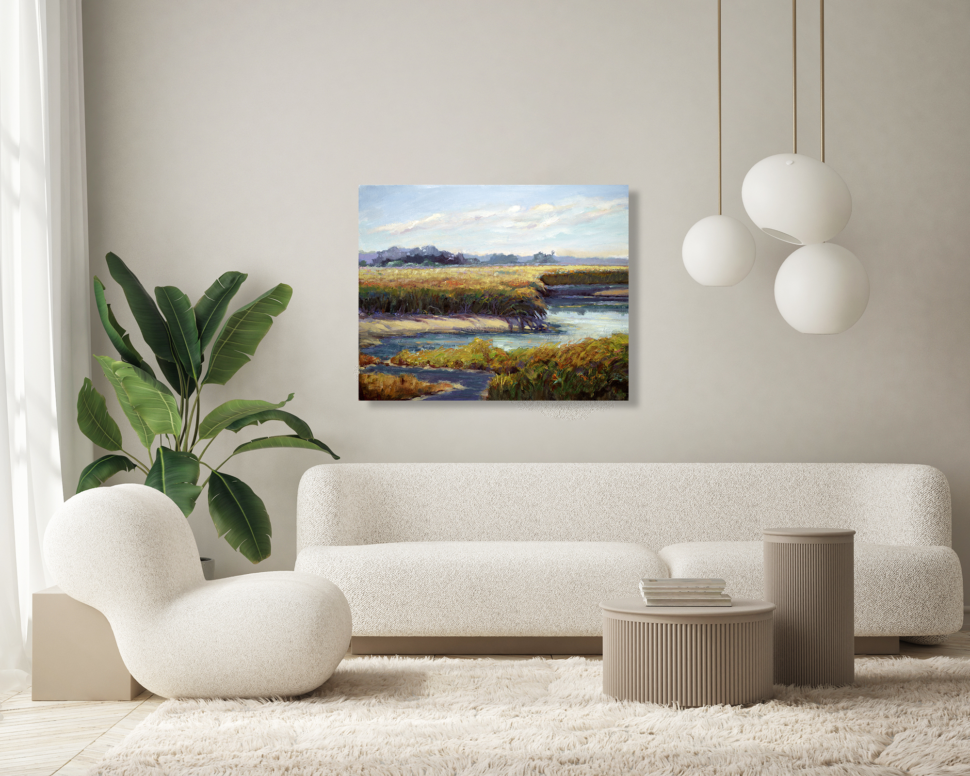 Kiawah Marsh Waterway Artist Enhanced Canvas Print by John Beard Collection - product image 3 for Resin Society