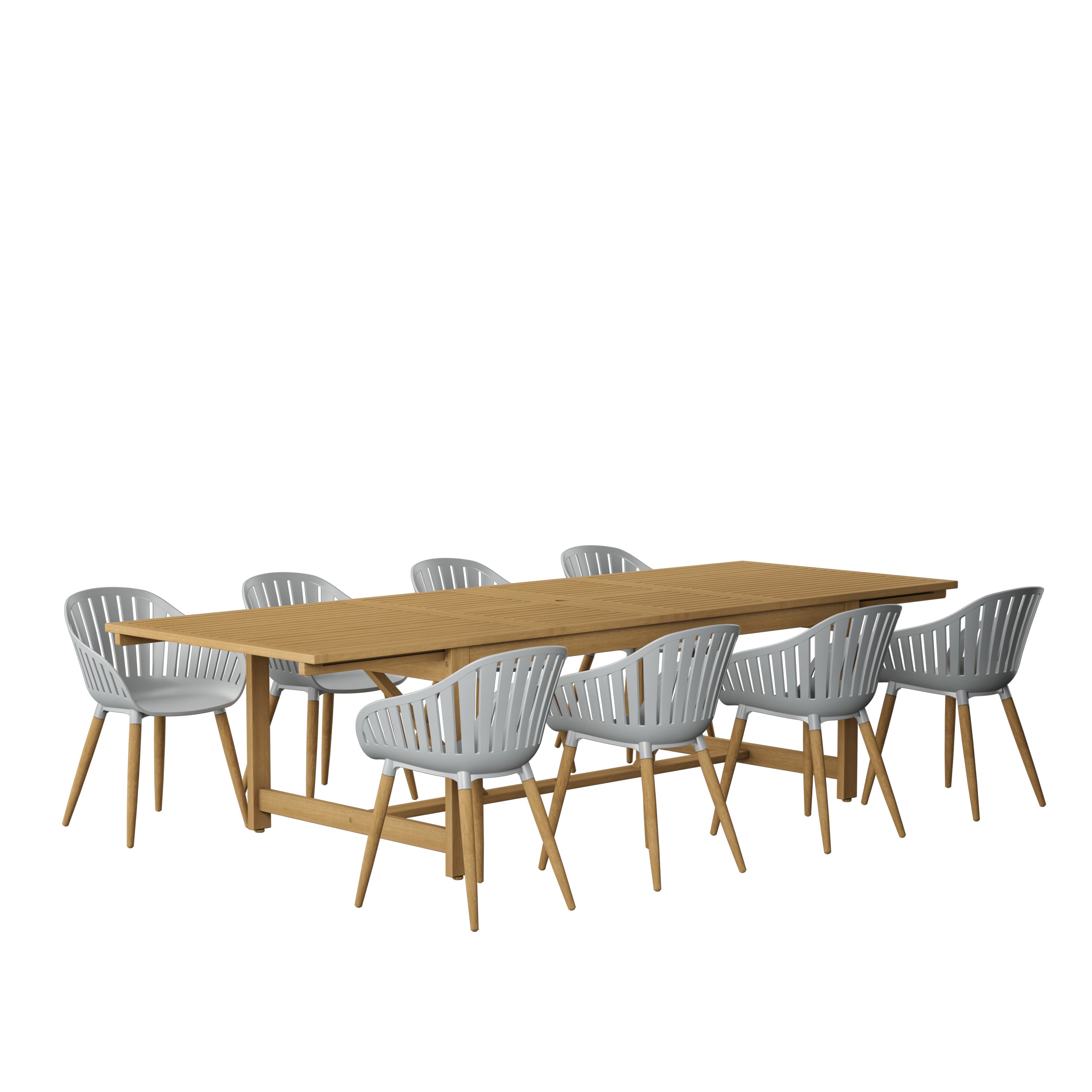 Leyland Table and Nassau Grey Armchairs Dining Set by LifestyleGarden US - product image 3 for Resin Society