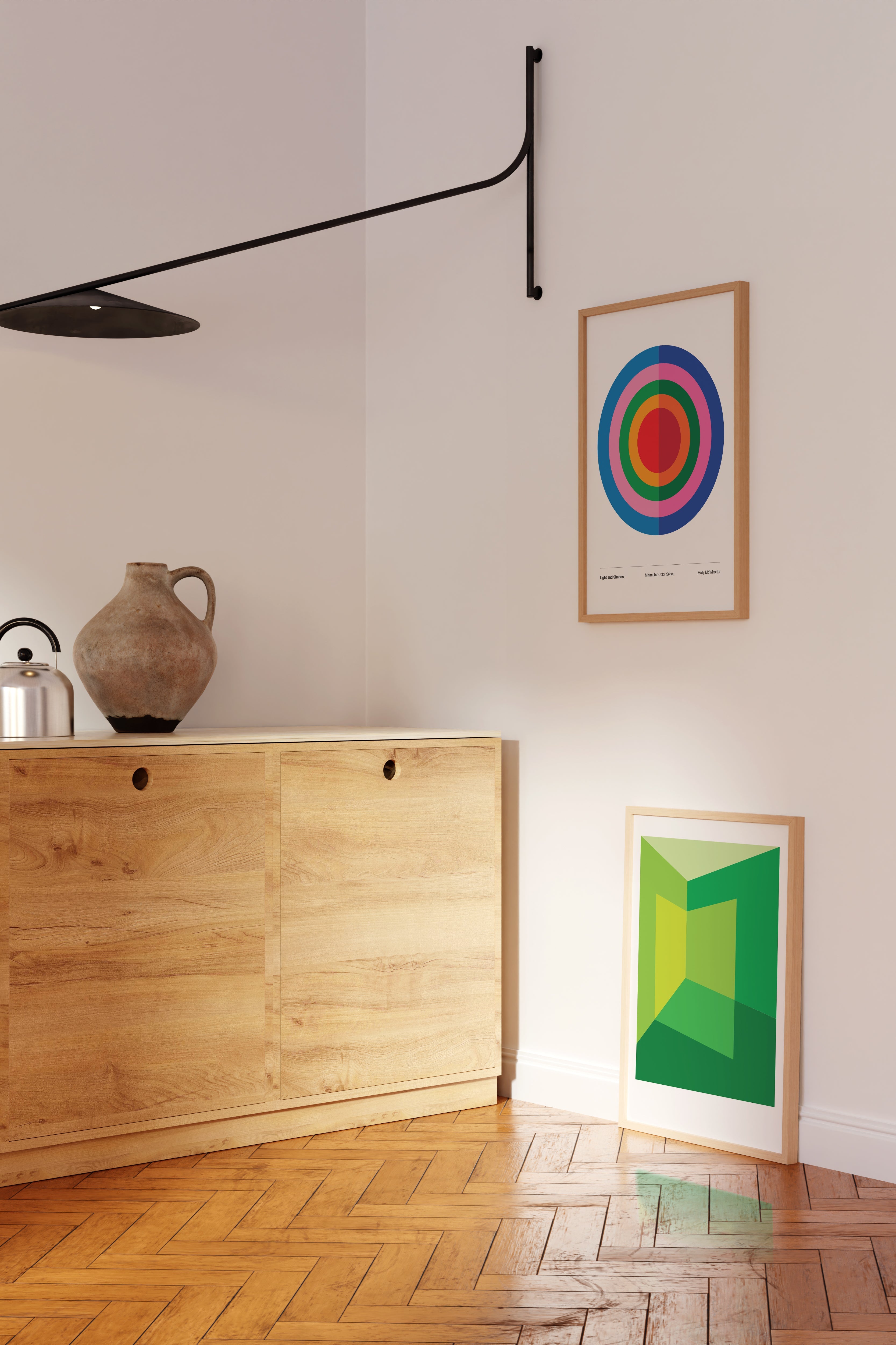 LIGHT CORNER: GREEN Framed Art Print by Holly McWhorter by Holly McWhorter Art: Paintings and Art Prints - product image 4 for Resin Society