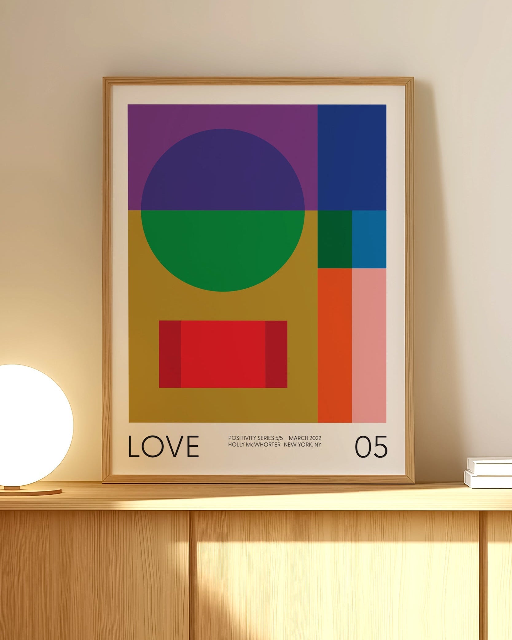 Positivity Series #5: LOVE Framed Art Print by Holly McWhorter by Holly McWhorter Art: Paintings and Art Prints - main product image for Resin Society