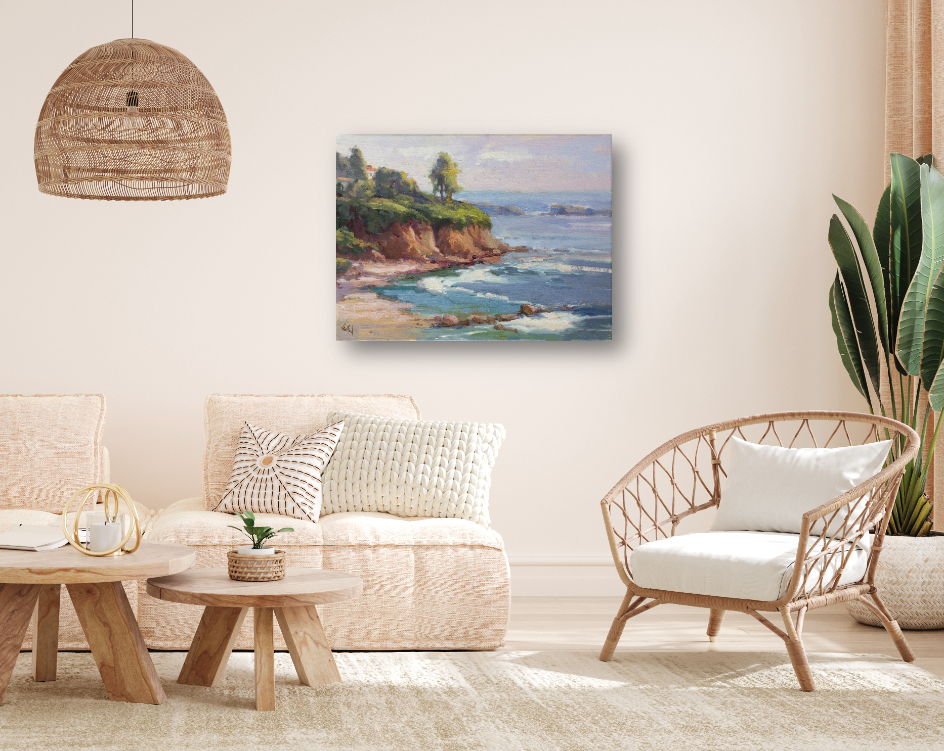 Laguna Cliffs Artist Enhanced Canvas Print by John Beard Collection - product image 4 for Resin Society