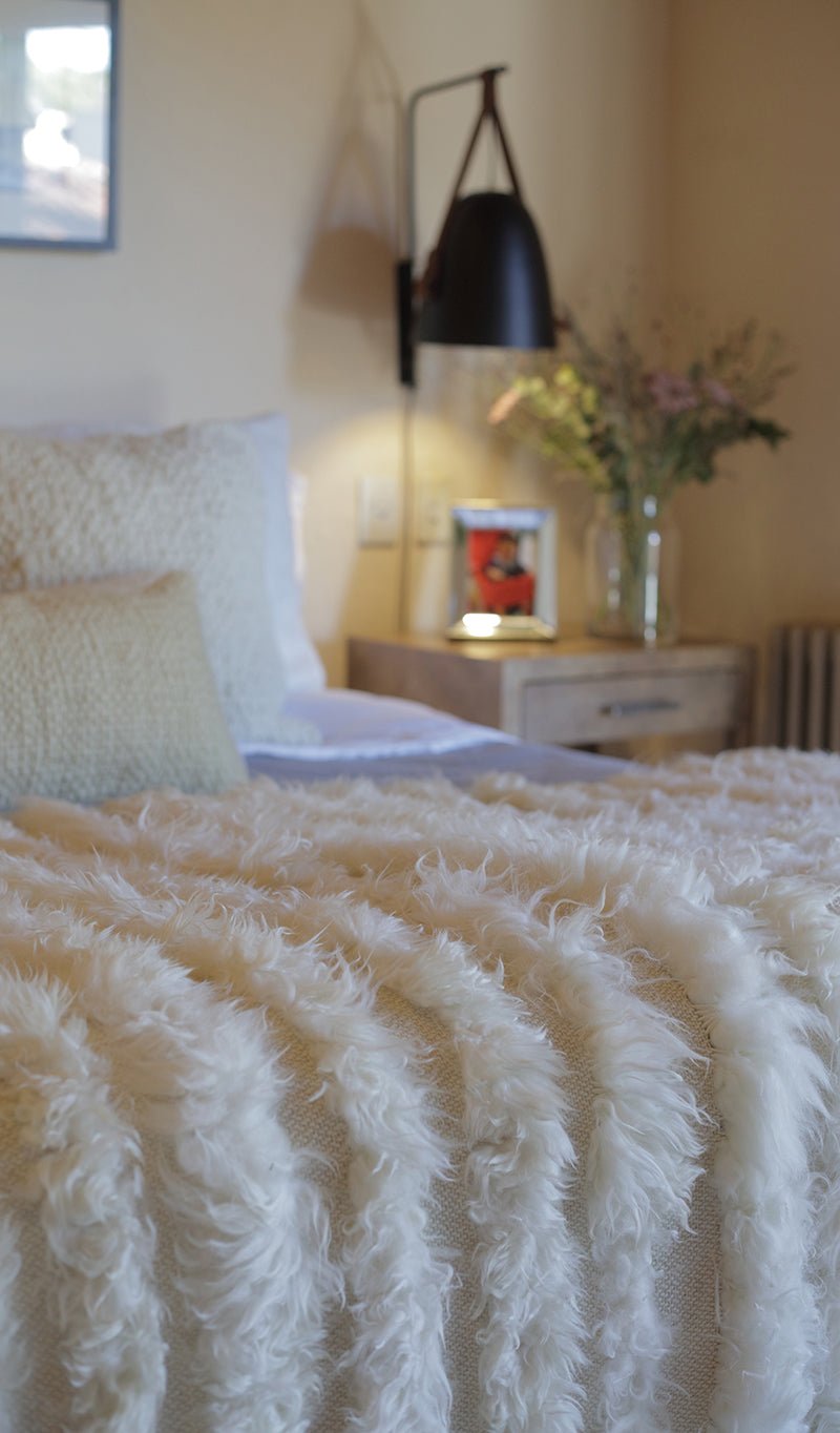 Lambskin Full Striped Blanket by Homelosophy
