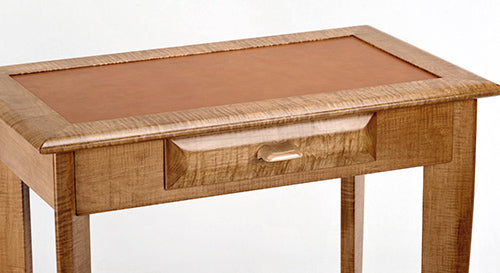 Leather Top Writing Desk by Enrico Bartolini - product image 2 for Resin Society