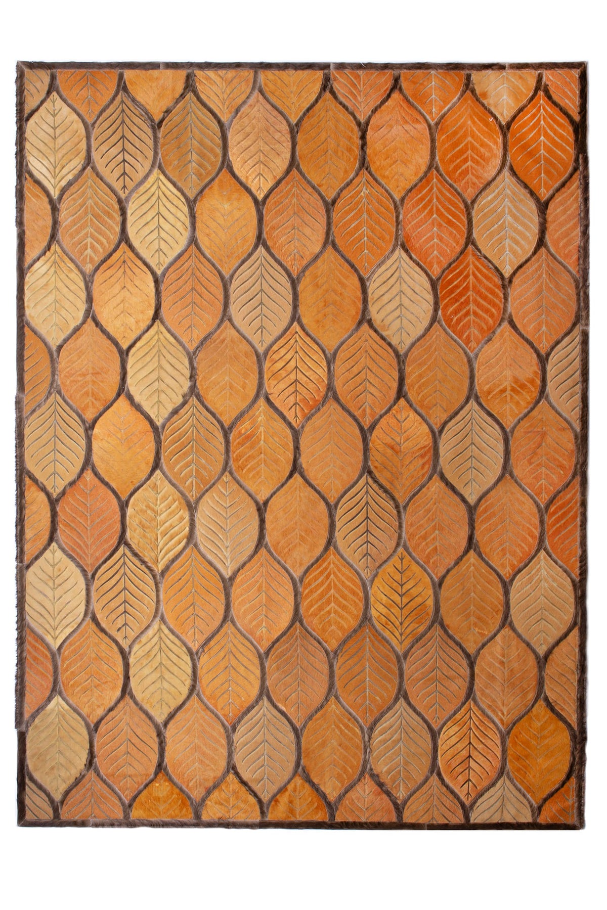 Leaves - Custom Oversized Cowhide Rug by Homelosophy