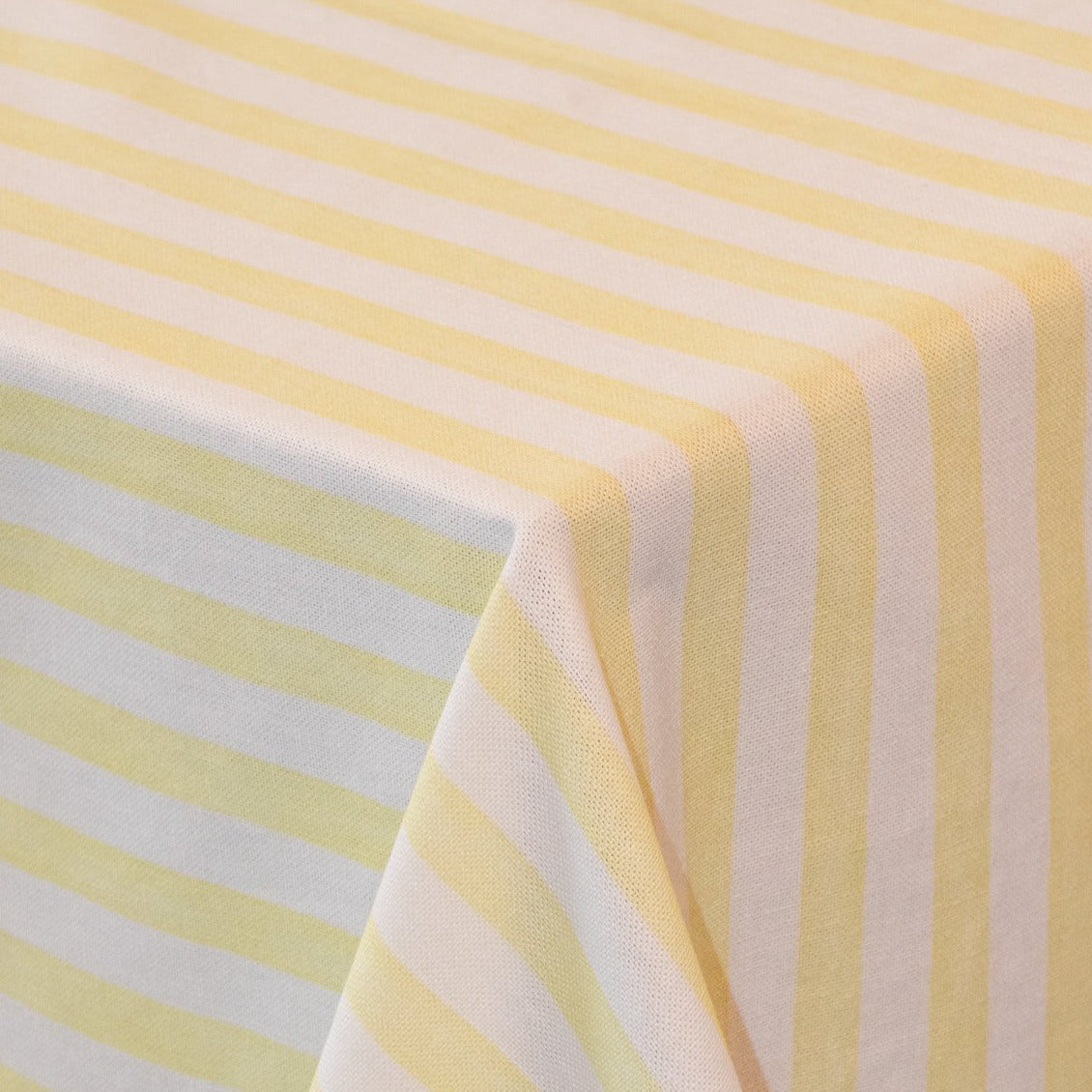 Buttercream Yellow Stripe Tablecloth by Ro'Table - main product image for Resin Society