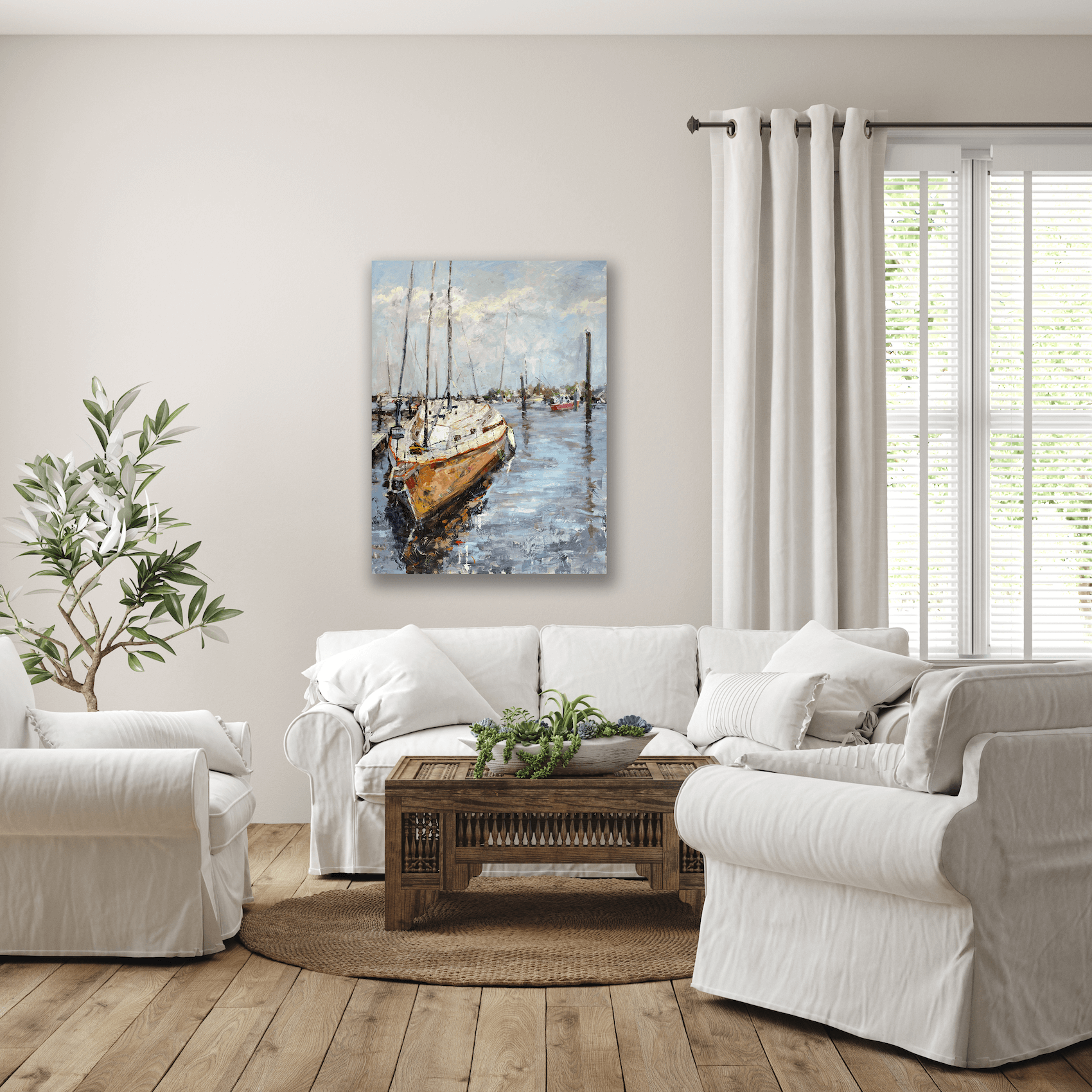 Let Go and Sail 30x40 Artist Enhanced Canvas Print