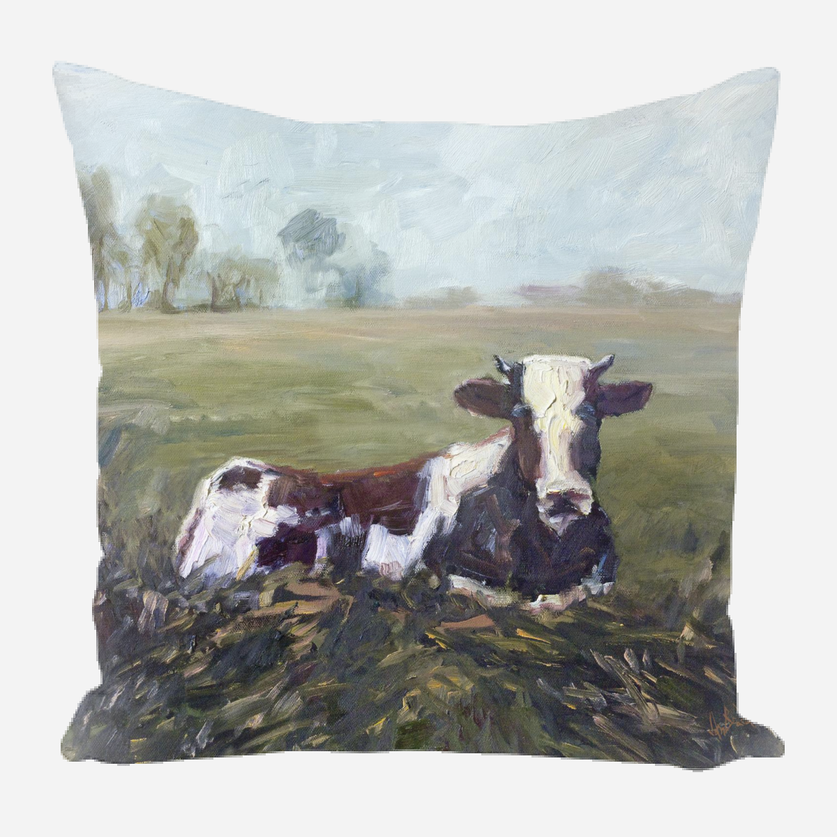 Lone Cow Pillow by John Beard Collection - main product image for Resin Society