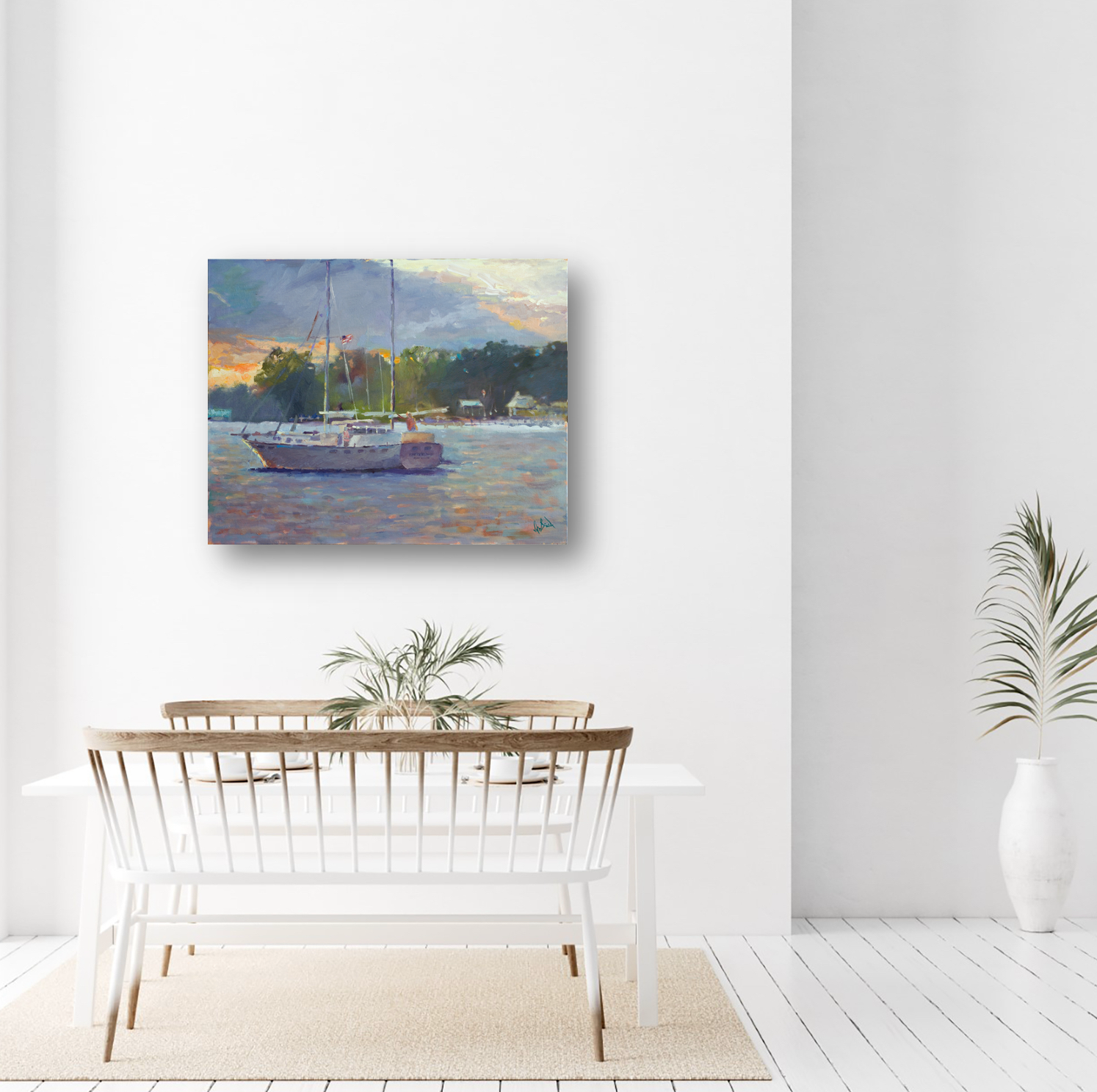 Long Day at Sea Artist Enhanced Canvas Print by John Beard Collection - product image 2 for Resin Society