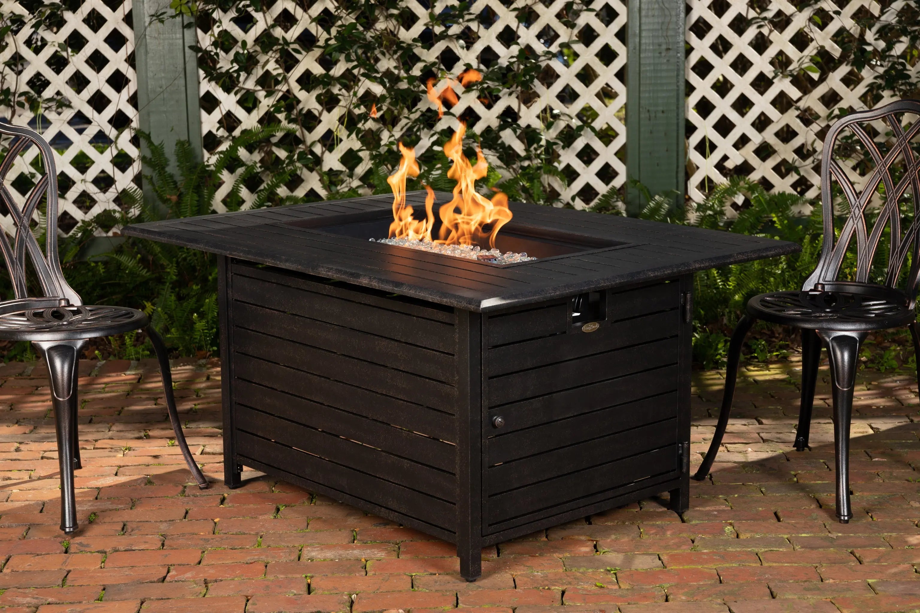 Longmont 48" Rectangular Aluminum Convertible Gas Fire Pit Table by Fire Sense/Balkene Home - product image 10 for Resin Society