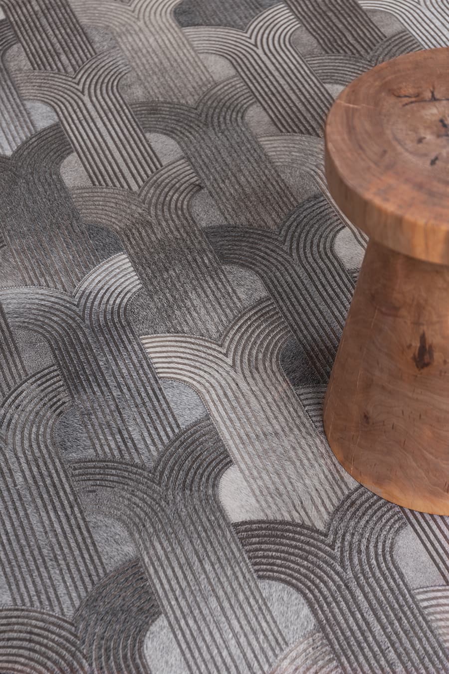 Loop Lasered - Custom Cowhide Rug by Homelosophy