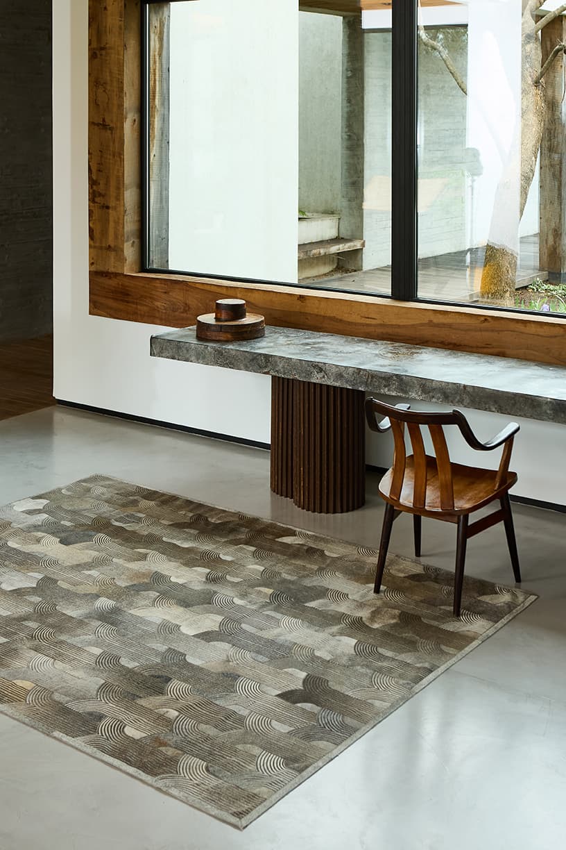 Loop Lasered - Custom Cowhide Rug by Homelosophy