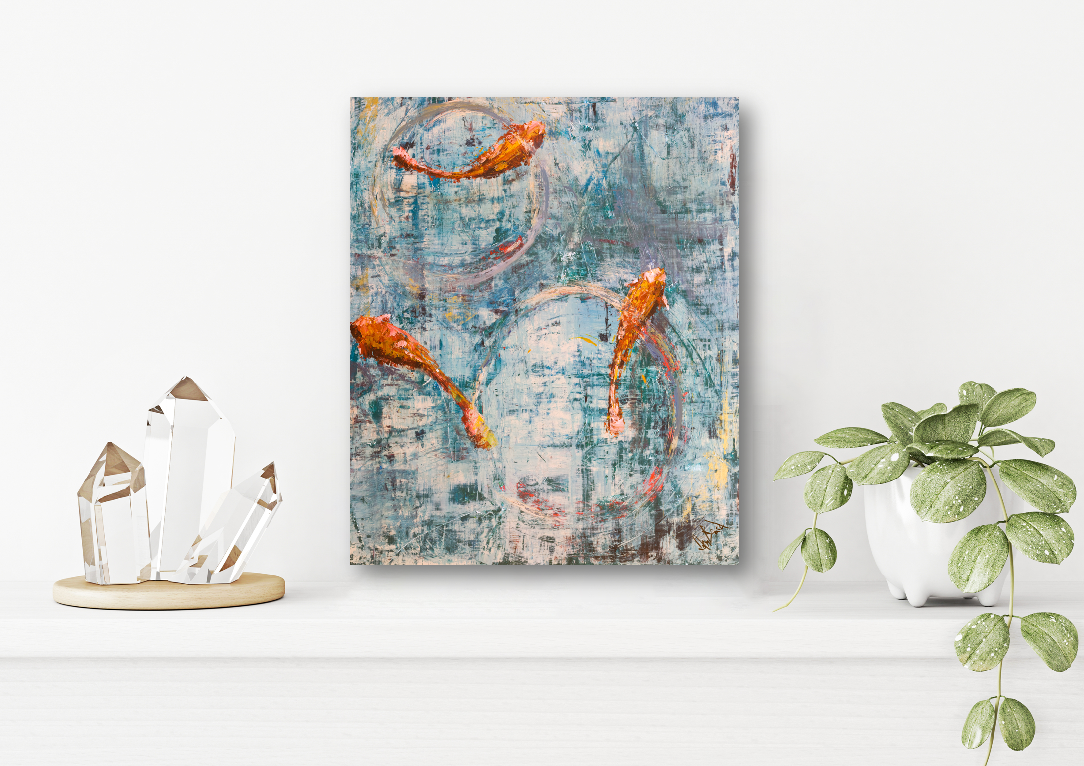 Lucky Gold II Artist Enhanced Canvas Print by John Beard Collection - product image 4 for Resin Society