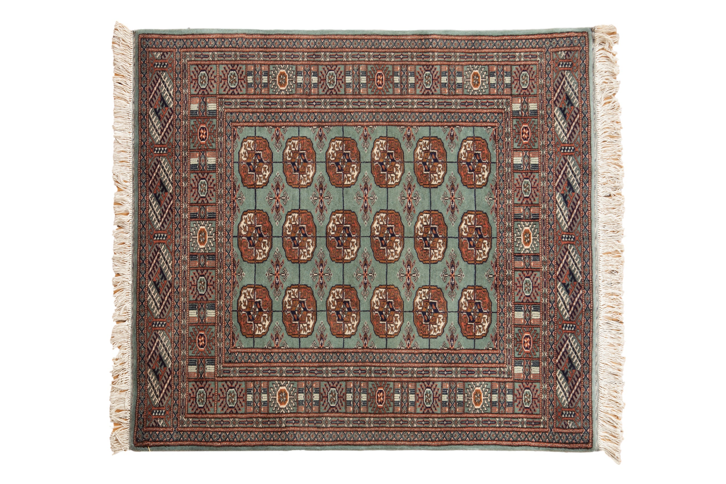 4x4.5 Vintage Fine Bokhara Square Rug by Old New House® - main product image for Resin Society
