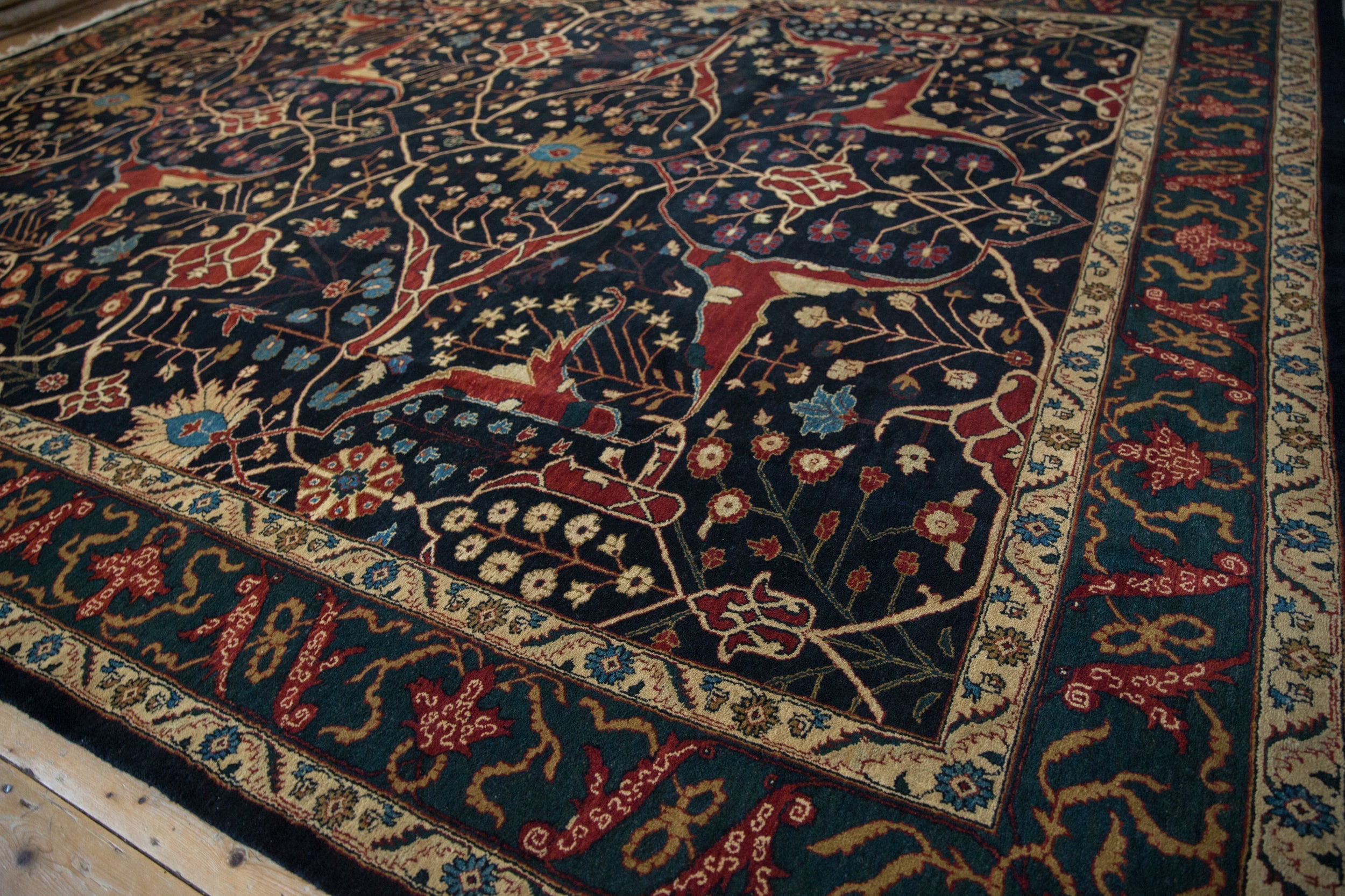 10x14 Vintage Indian Bijar Design Carpet by Old New House® - product image 4 for Resin Society