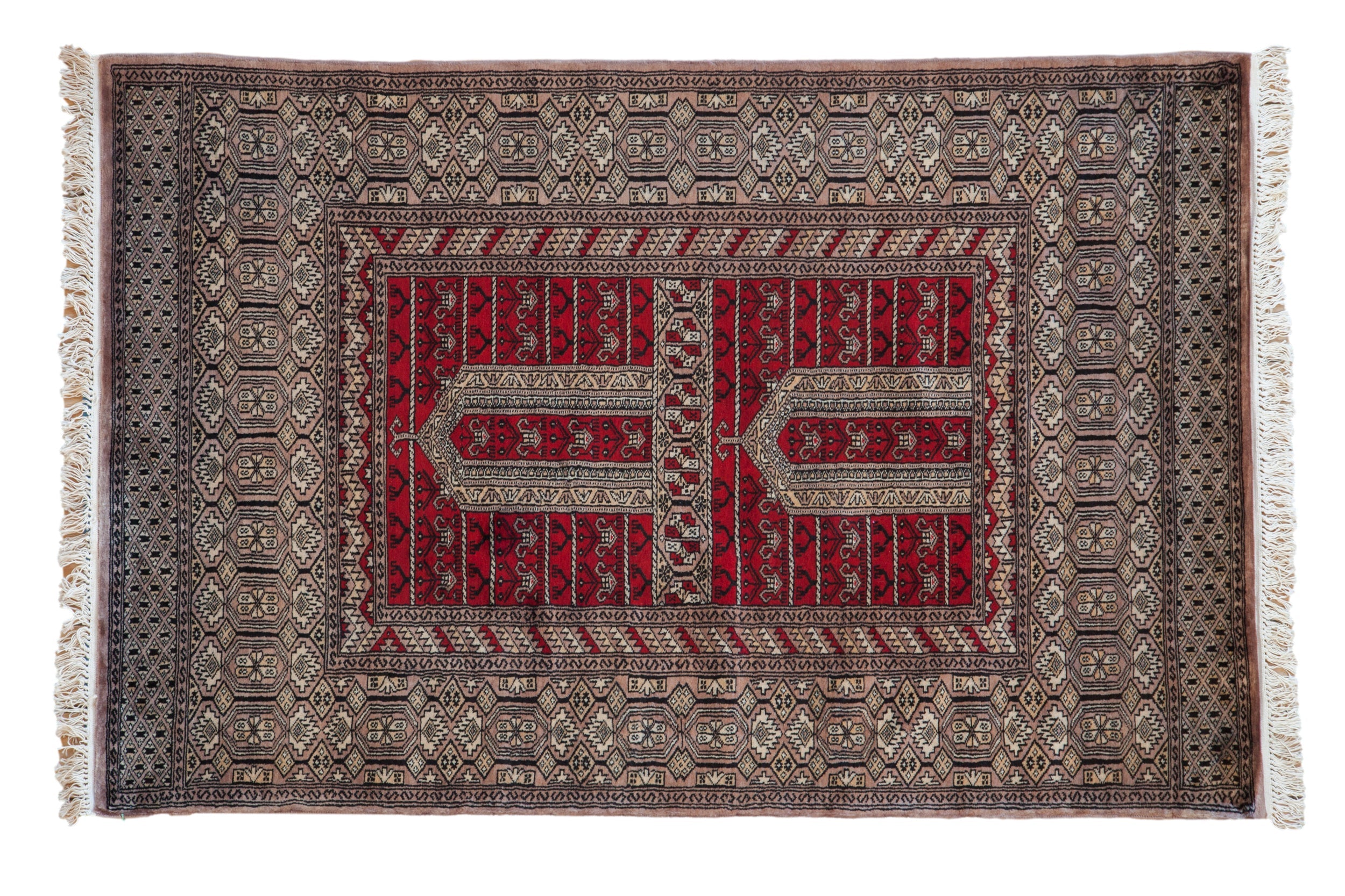 4x6 Vintage Fine Pakistani Turkmen Design Rug by Old New House® - main product image for Resin Society
