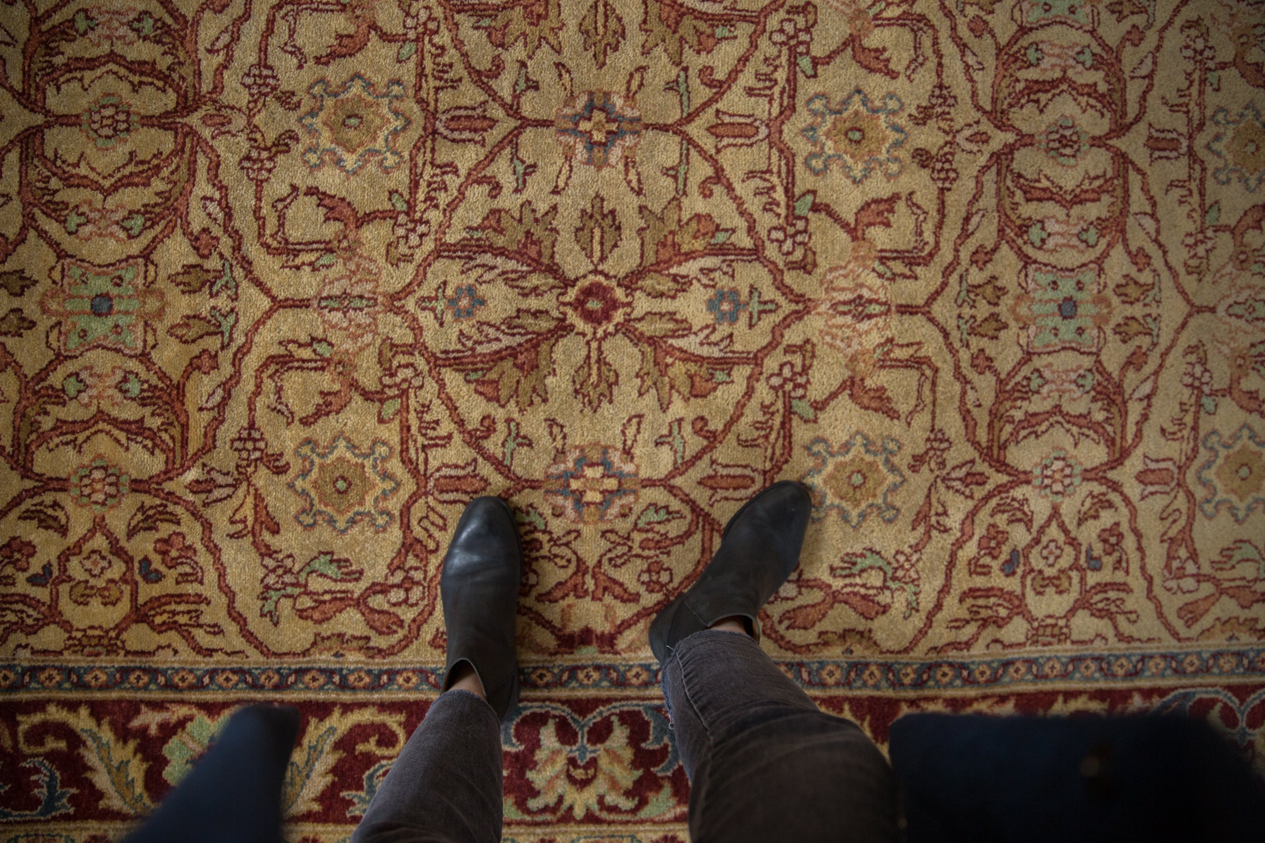 6x9 Vintage Indian Bijar Design Carpet by Old New House® - product image 2 for Resin Society