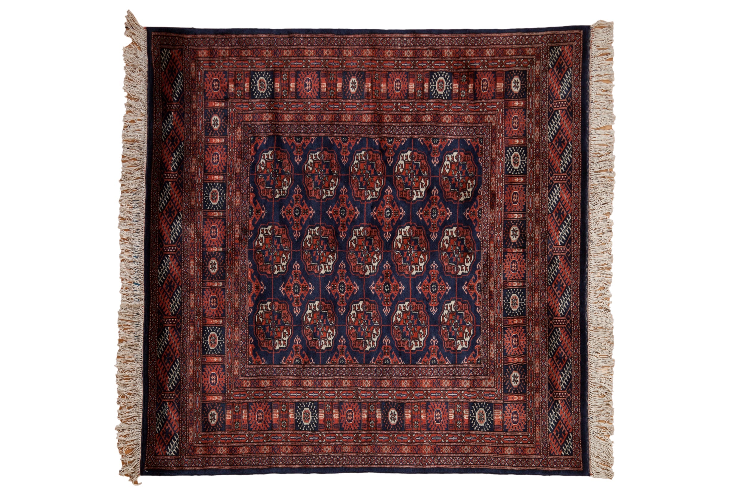 5x5 Vintage Fine Bokhara Square Rug by Old New House® - main product image for Resin Society