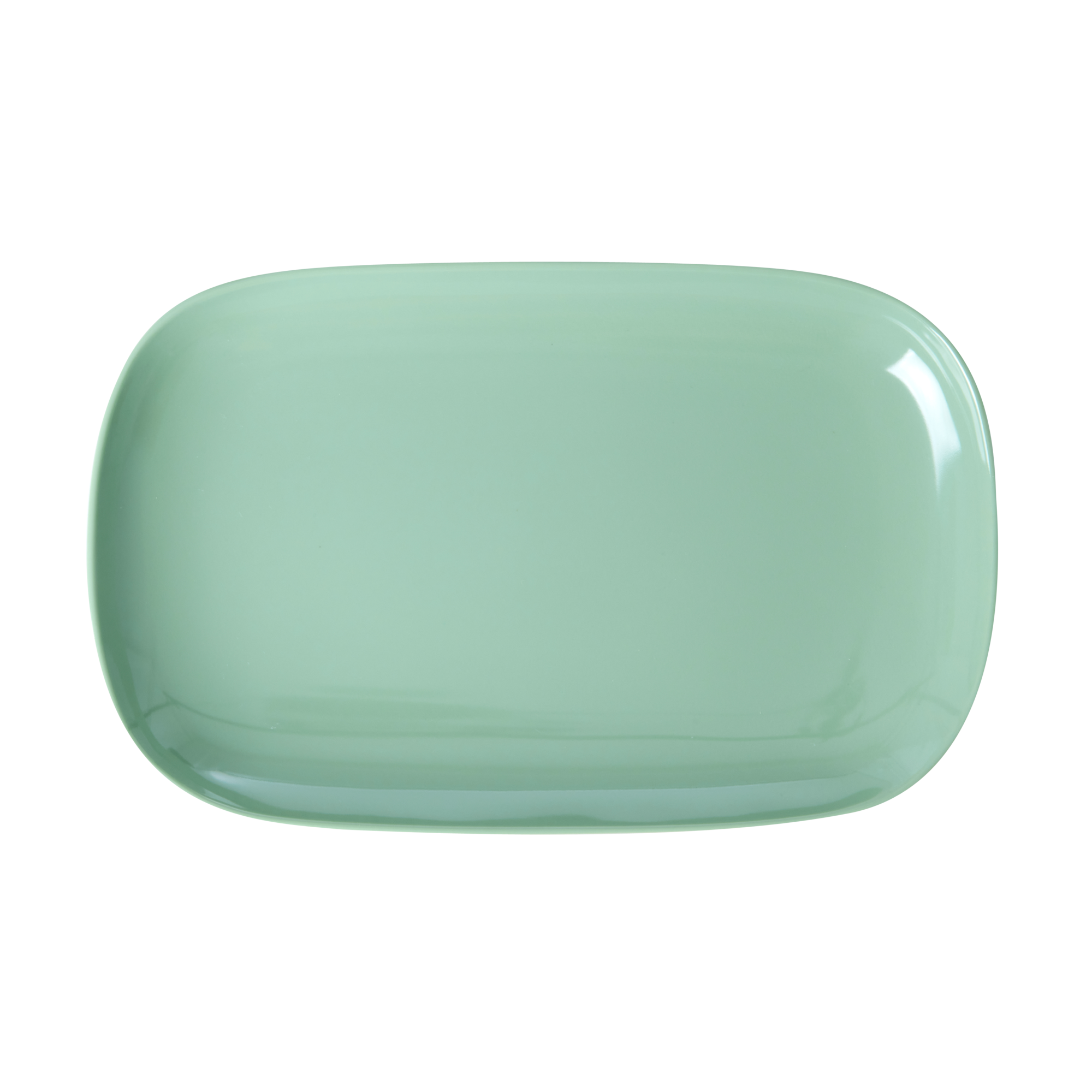 Medium Melamine Rectangular Plate - Green by Rice By Rice - main product image for Resin Society