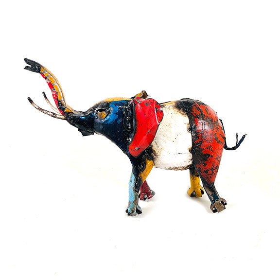 Recycled Oil Drum Metal Elephant Sculpture by Mbare Ltd - product image 4 for Resin Society