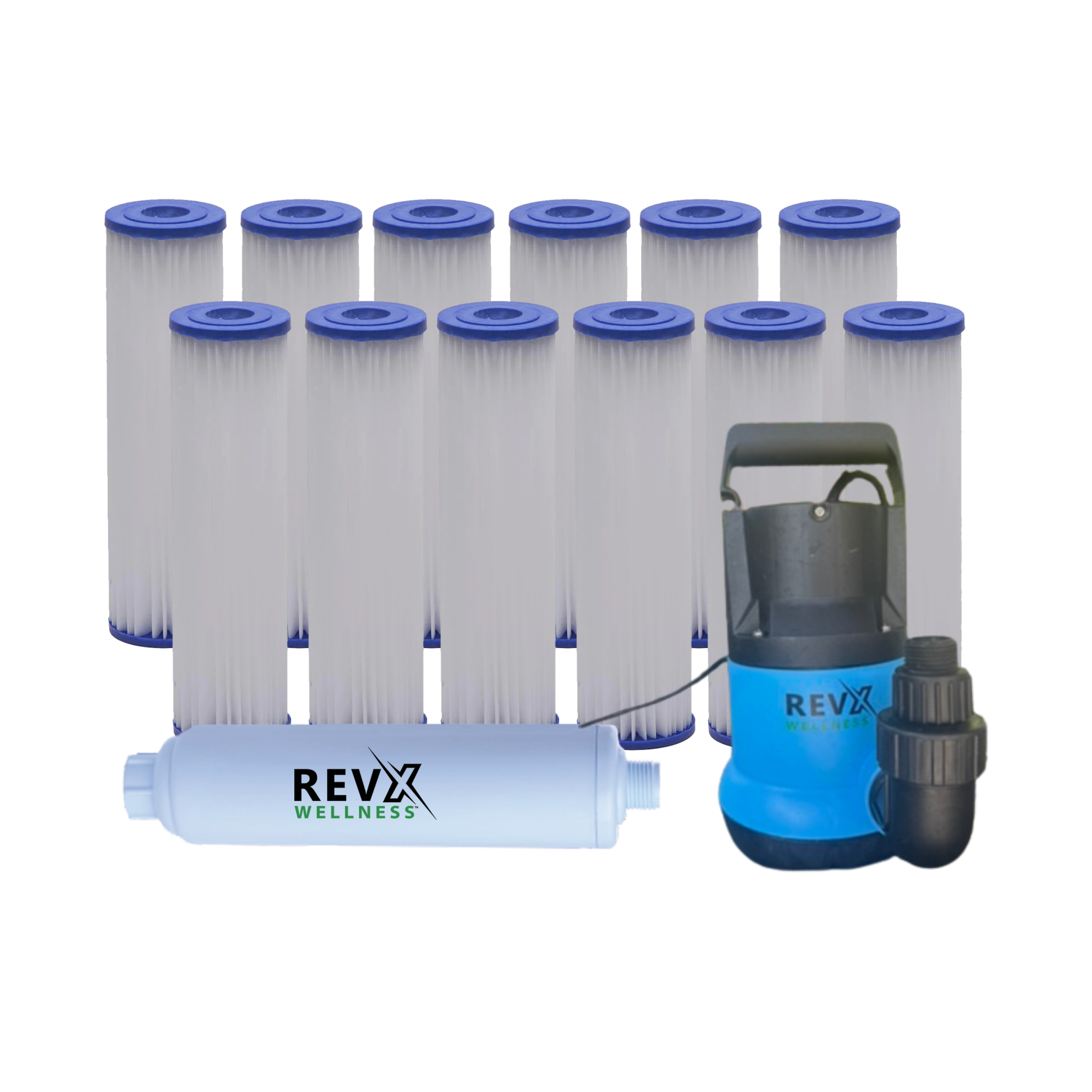 RevX 1 Year Maintenance Starter Kit components with packaging arranged on a white background