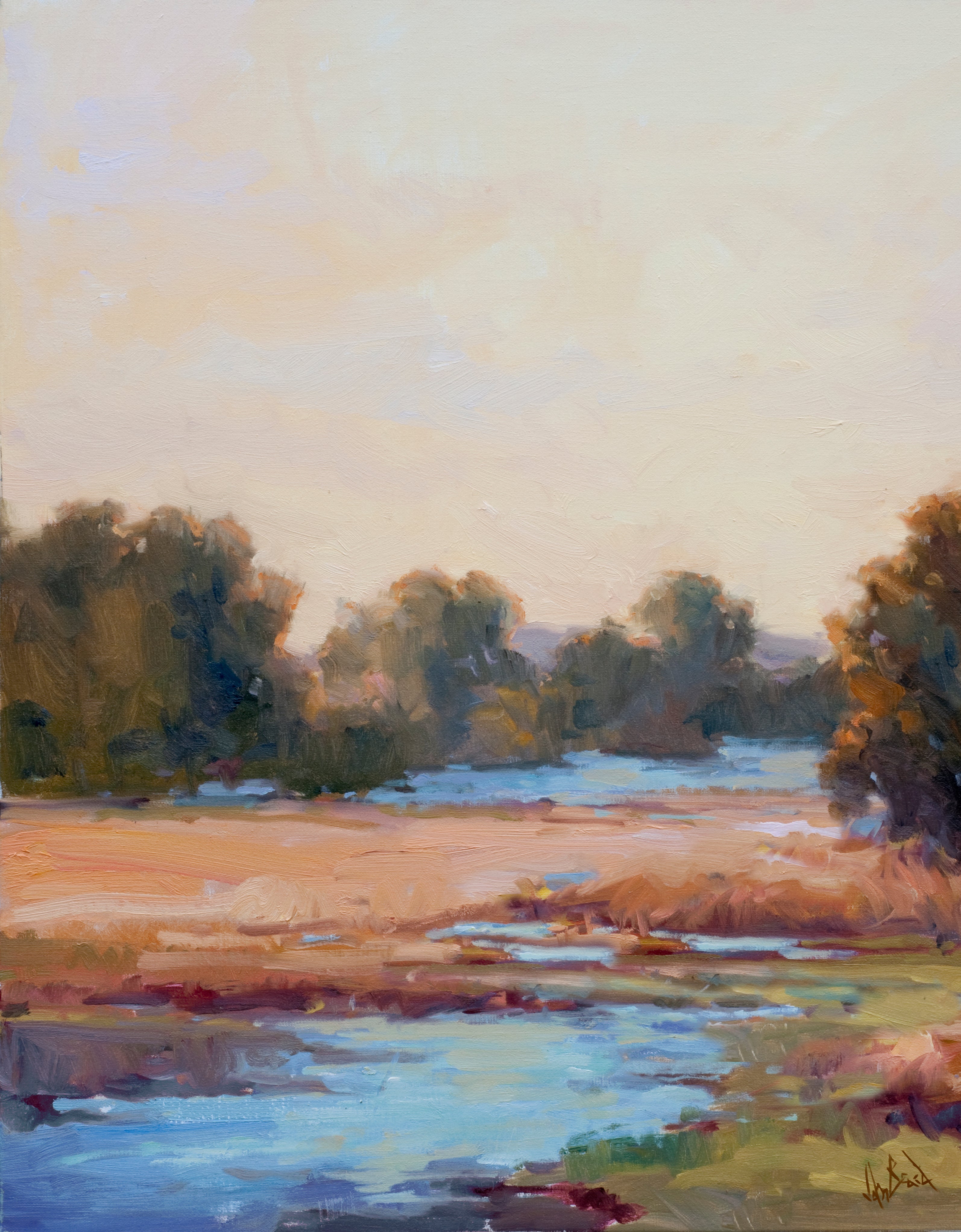 Marsh Morning II Artist Enhanced Canvas Print by John Beard Collection - main product image for Resin Society