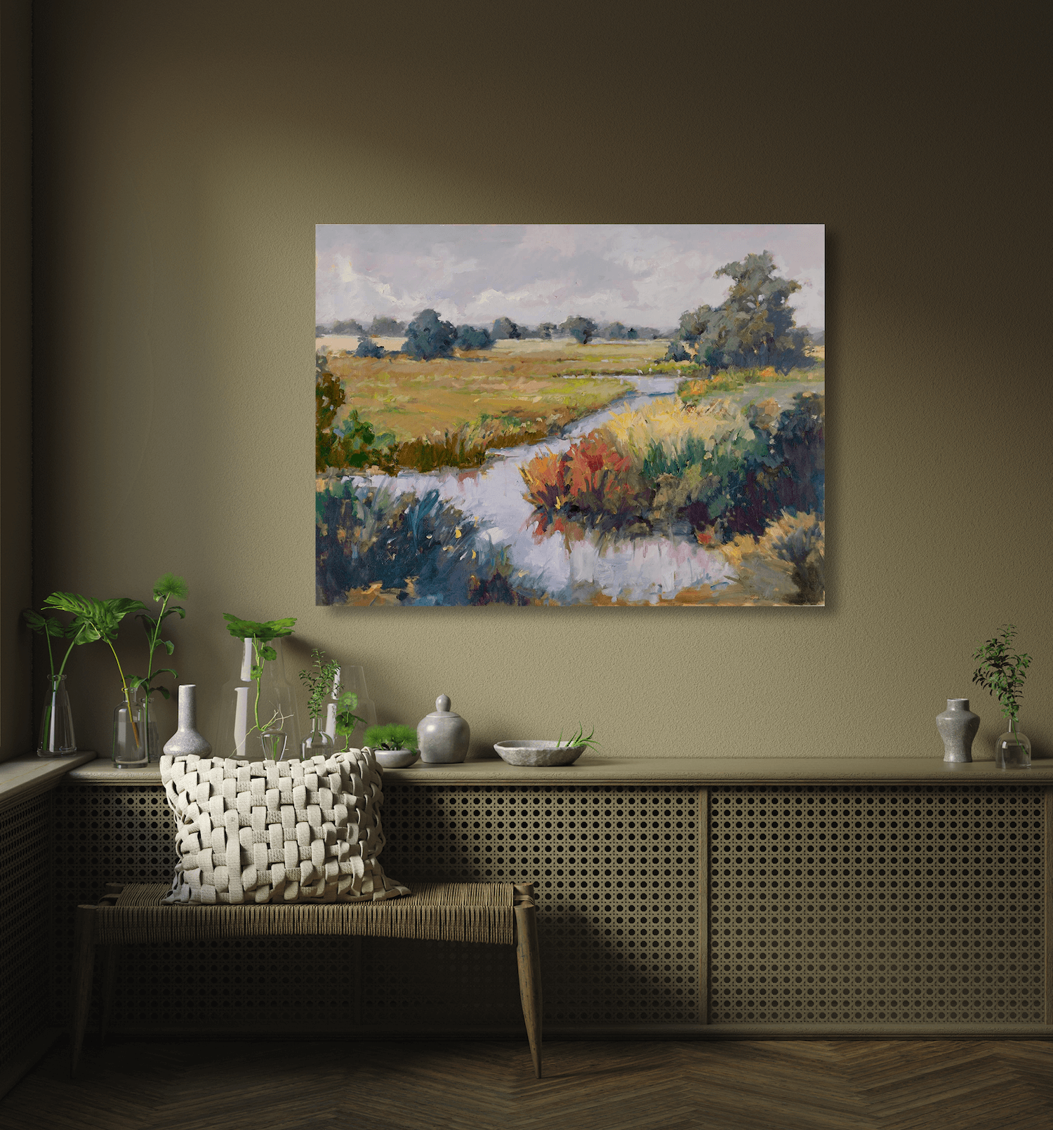 Marsh Passage Artist Enhanced Canvas Print by John Beard Collection - product image 3 for Resin Society