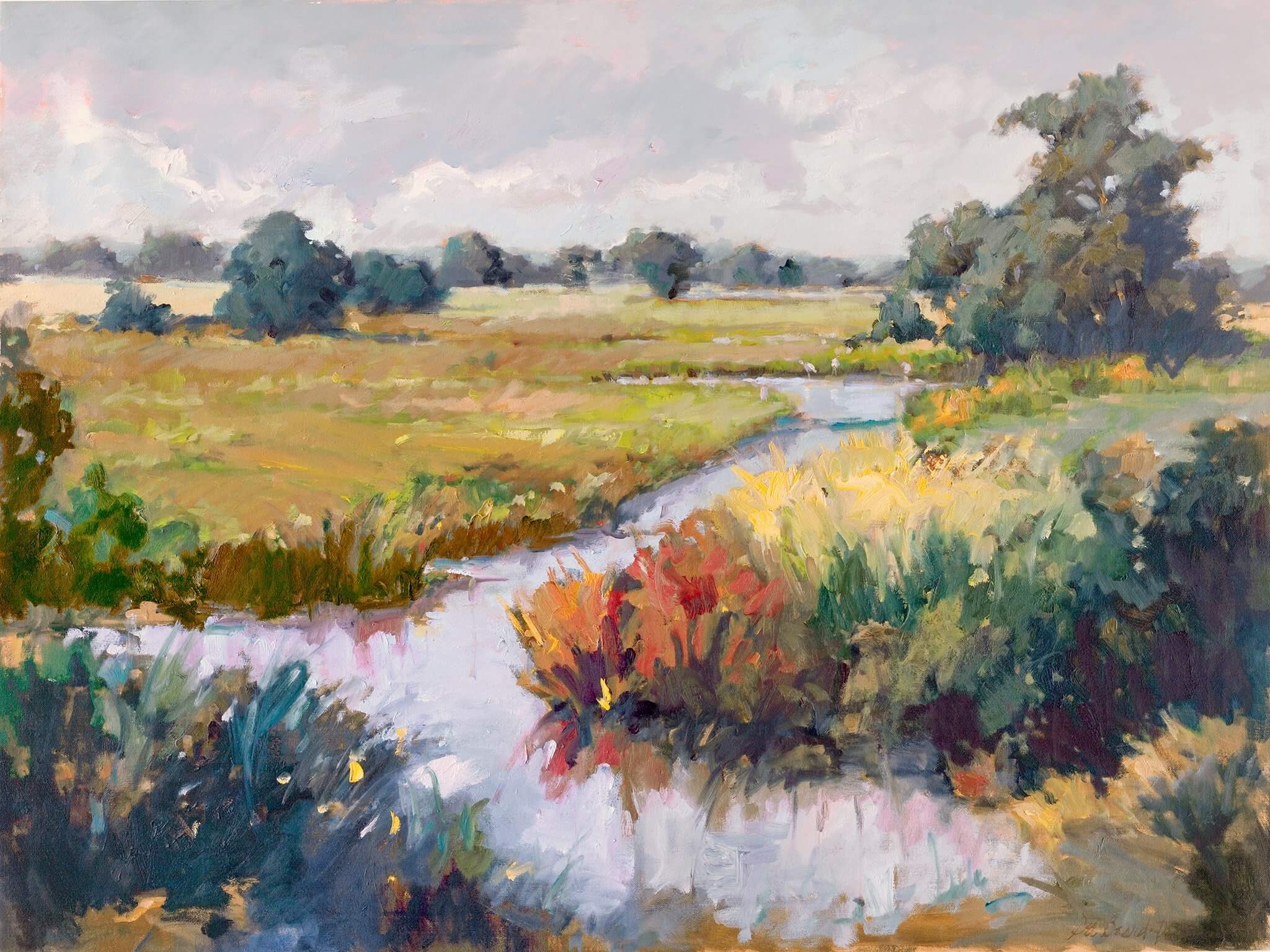 Marsh Passage Artist Enhanced Canvas Print by John Beard Collection - main product image for Resin Society