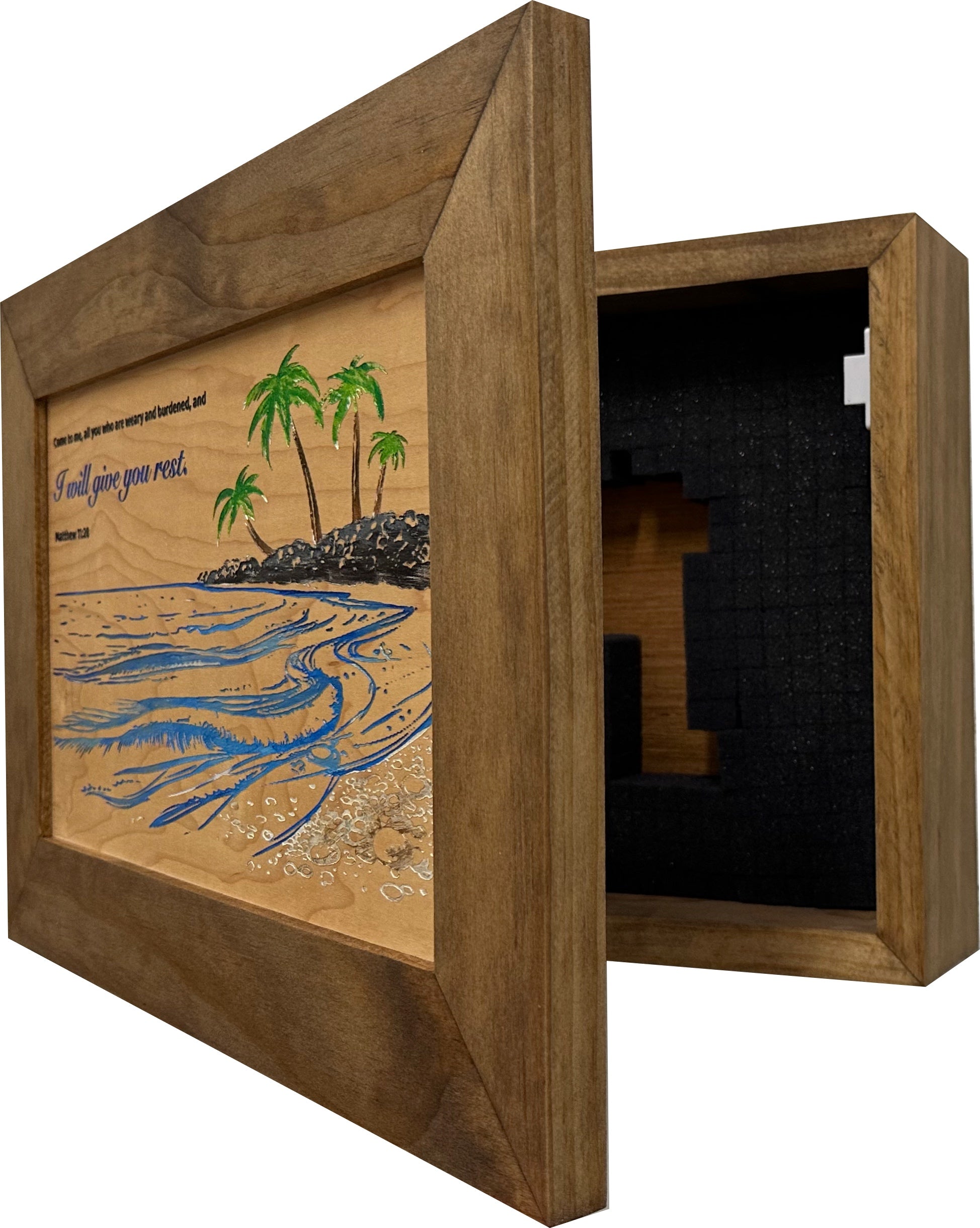 Bible Verse Decorative & Secure Wall-Mounted Gun Cabinet by Bellewood Designs - product image 5 for Resin Society