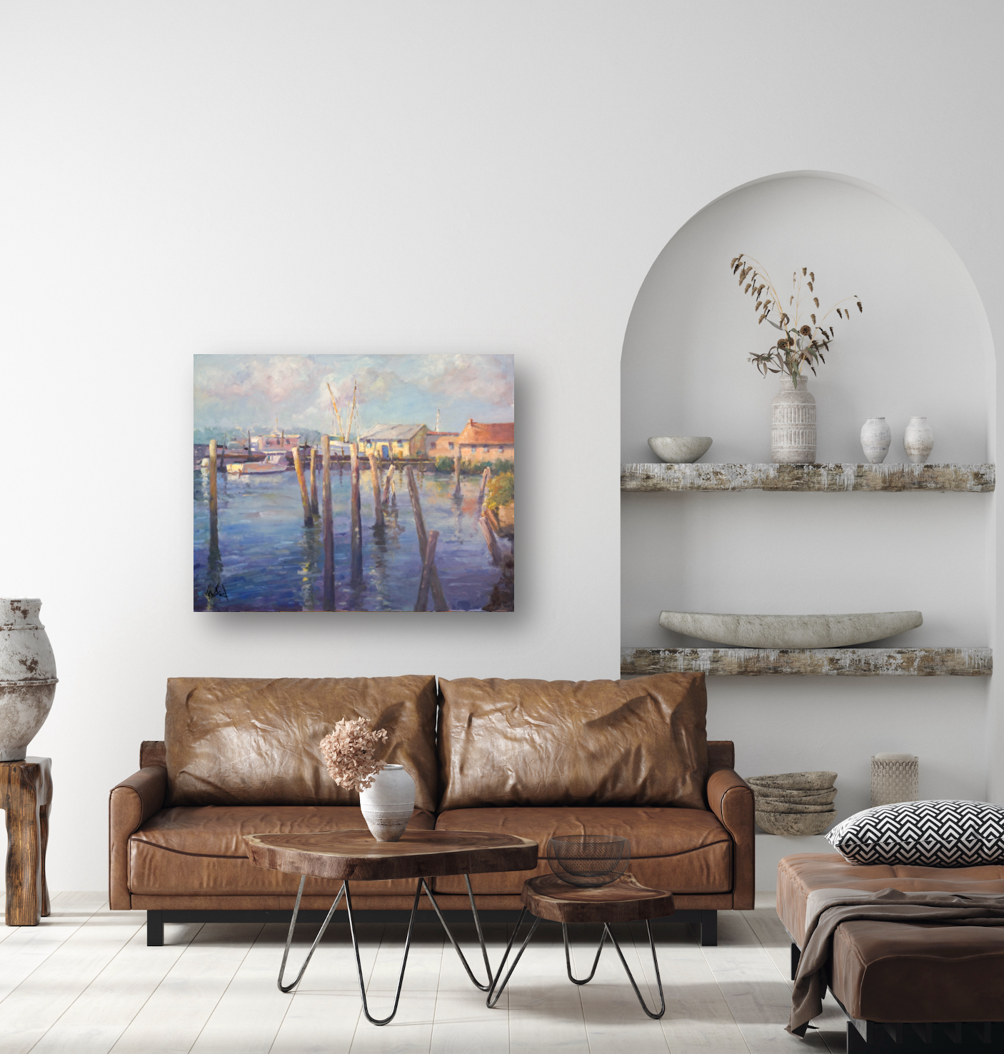 Mayport Pilings Artist Enhanced Canvas Print by John Beard Collection - product image 4 for Resin Society