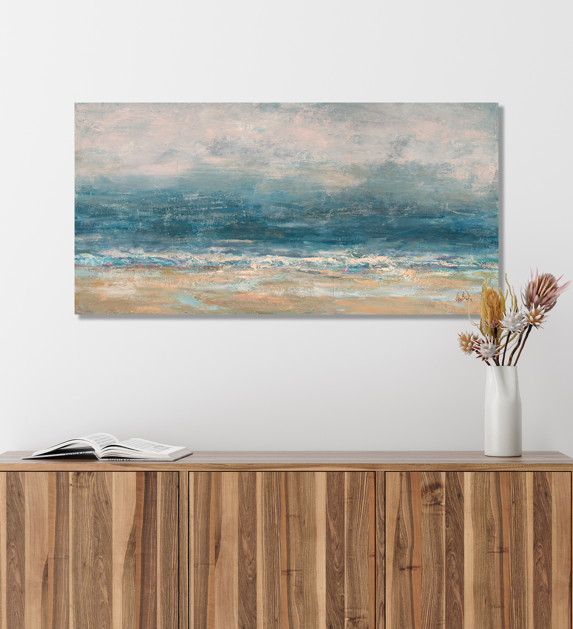 Merging Tide Artist Enhanced Canvas Print by John Beard Collection - product image 3 for Resin Society