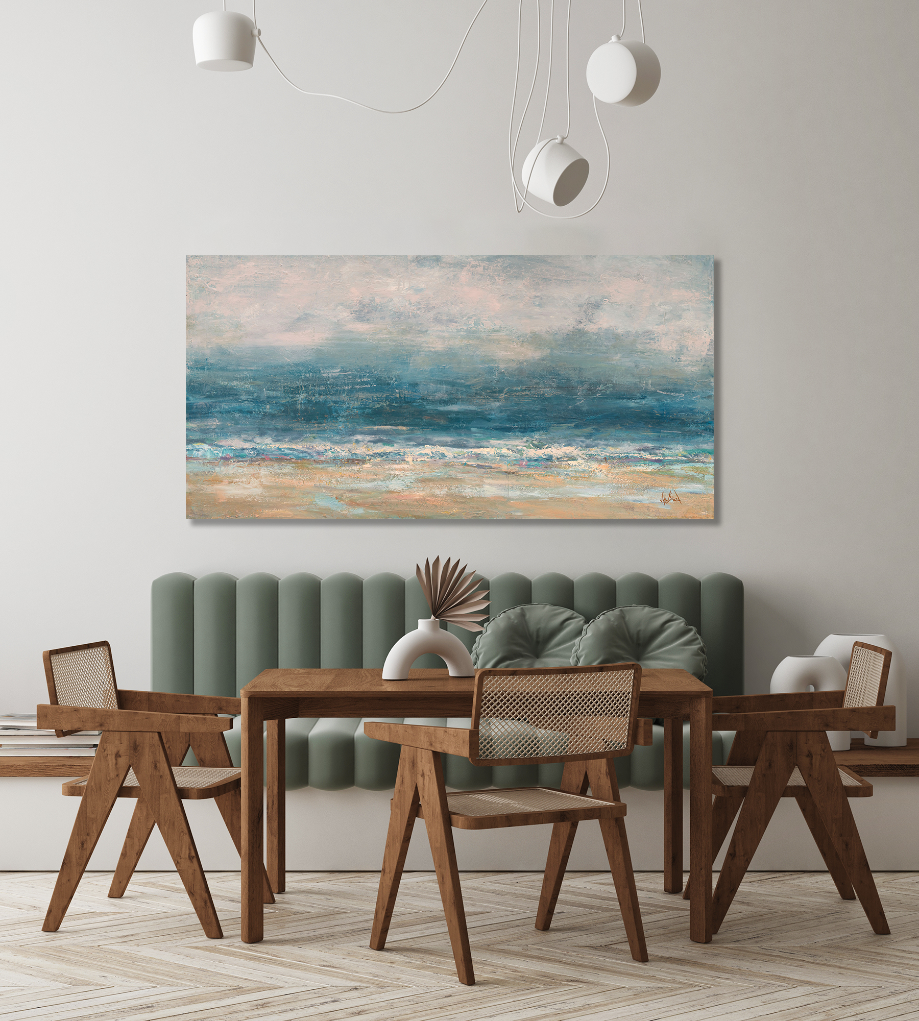 Merging Tide Artist Enhanced Canvas Print by John Beard Collection - product image 2 for Resin Society