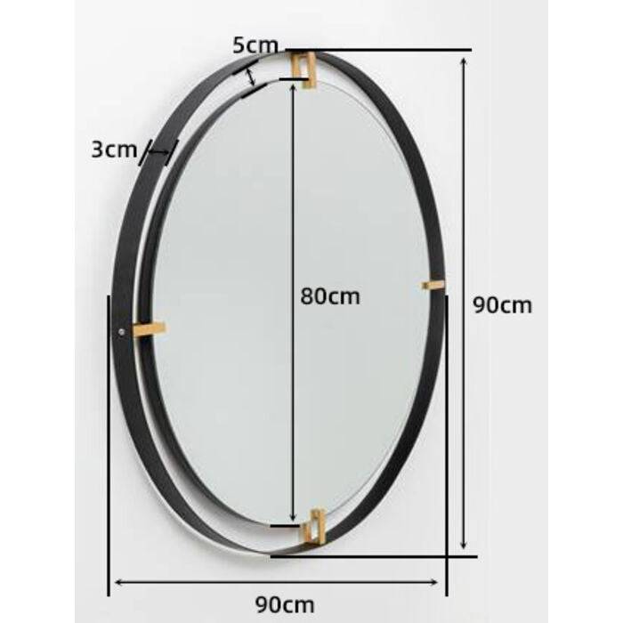 Mirror Betsy Frame Metal Ø90cm