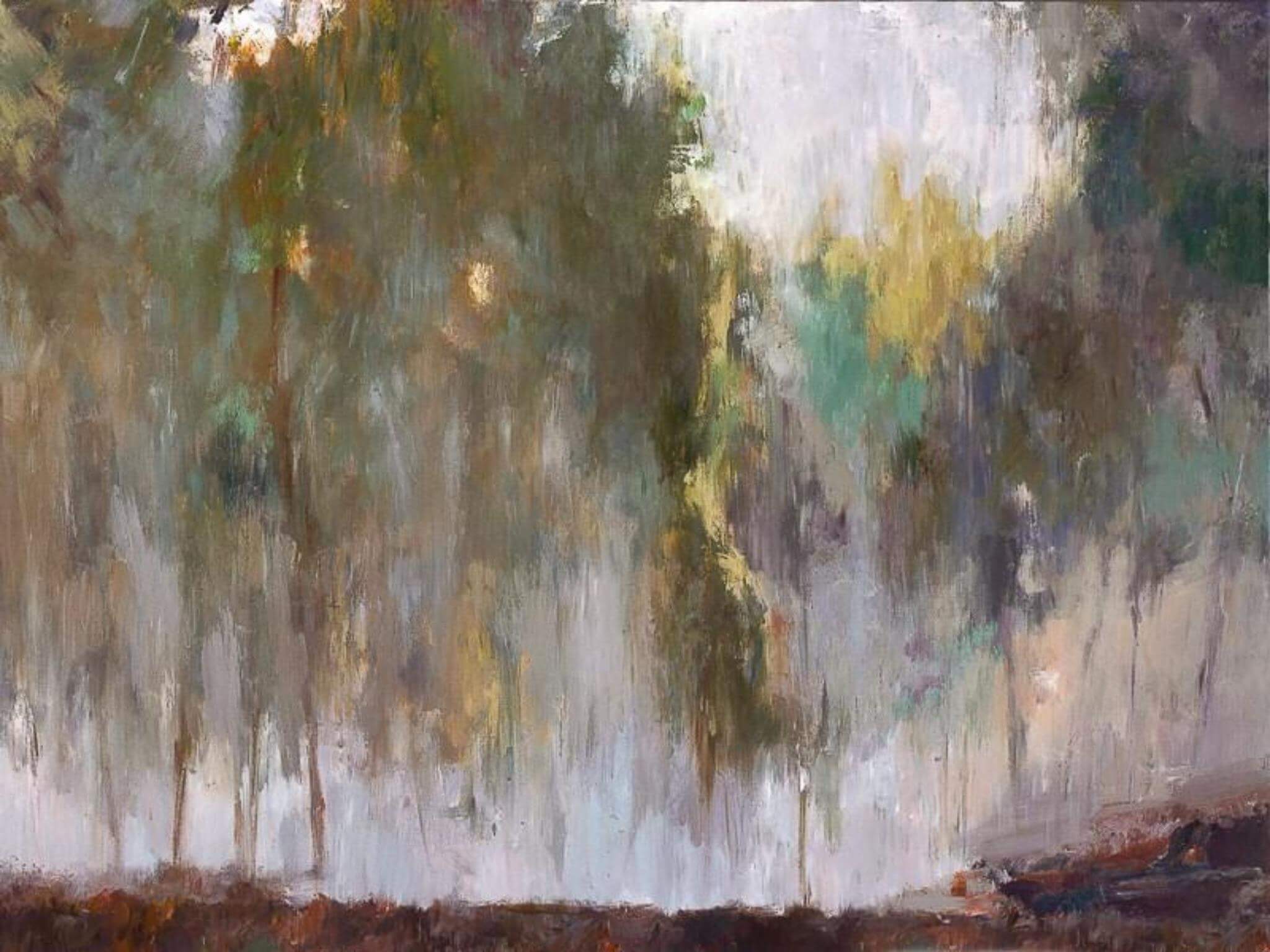 Mist in the Forest Artist Enhanced Canvas Print by John Beard Collection - main product image for Resin Society