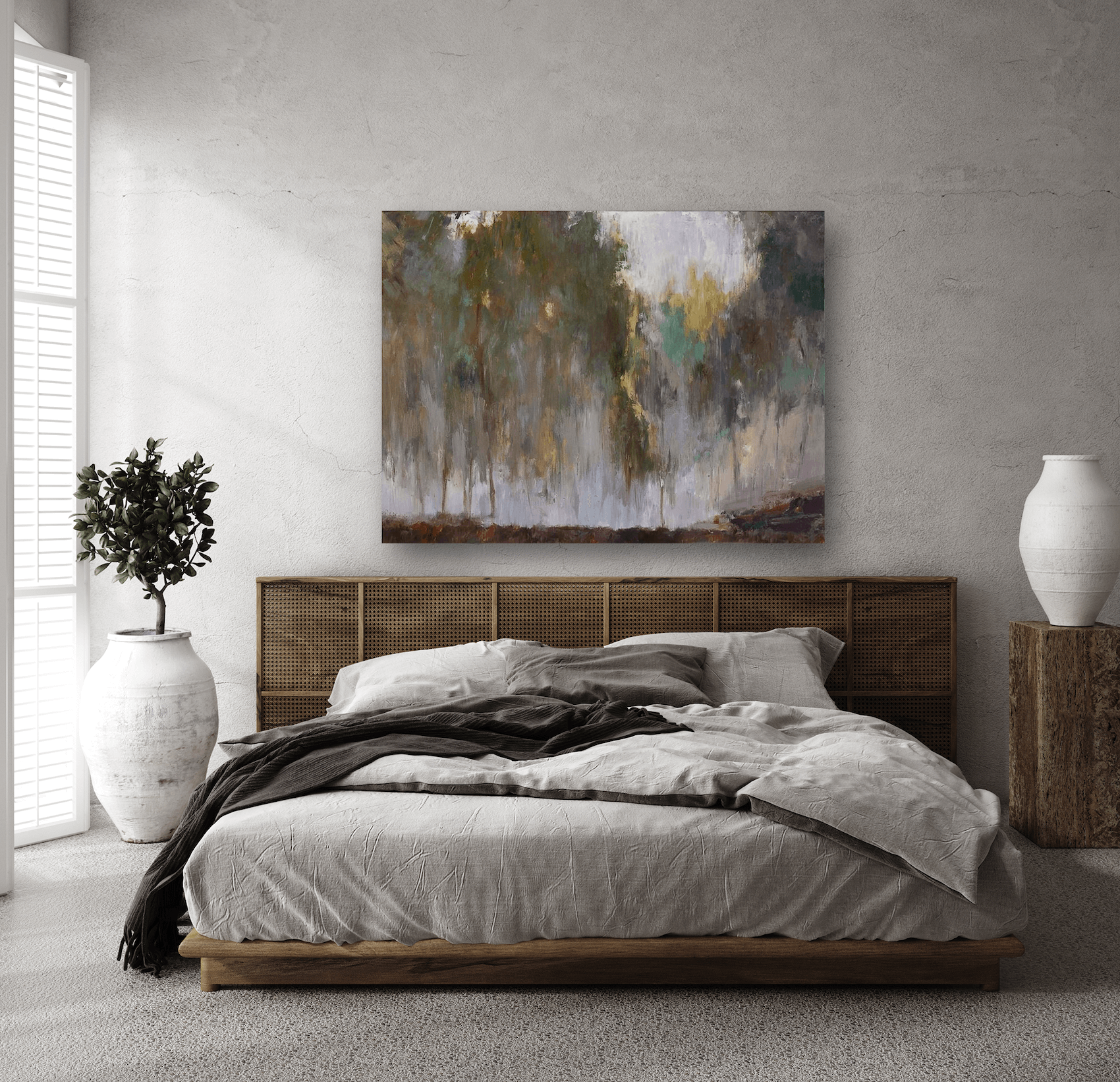 Mist in the Forest Artist Enhanced Canvas Print by John Beard Collection - product image 3 for Resin Society