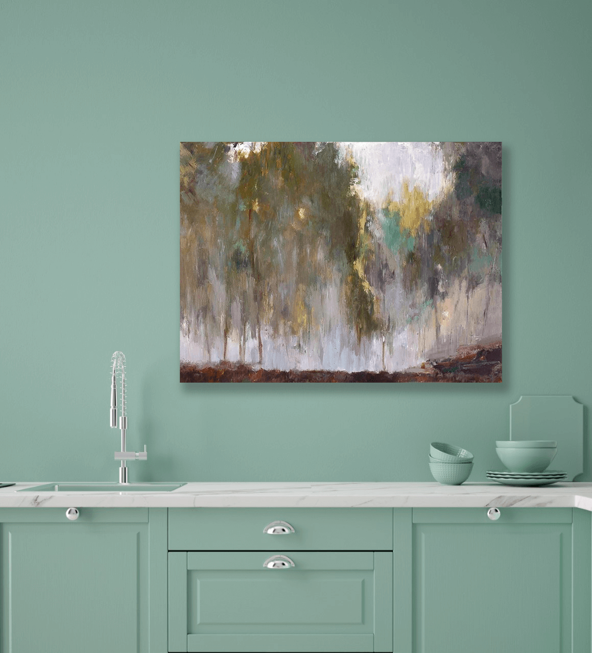 Mist in the Forest Artist Enhanced Canvas Print by John Beard Collection - product image 4 for Resin Society