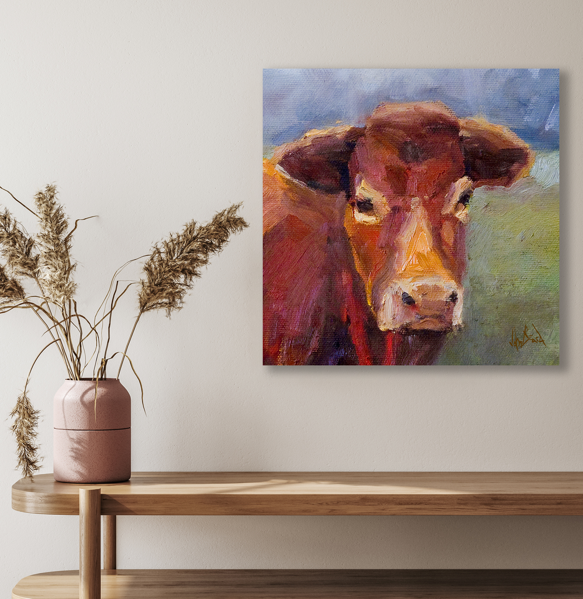 Moo Moo I Artist Enhanced Canvas Print