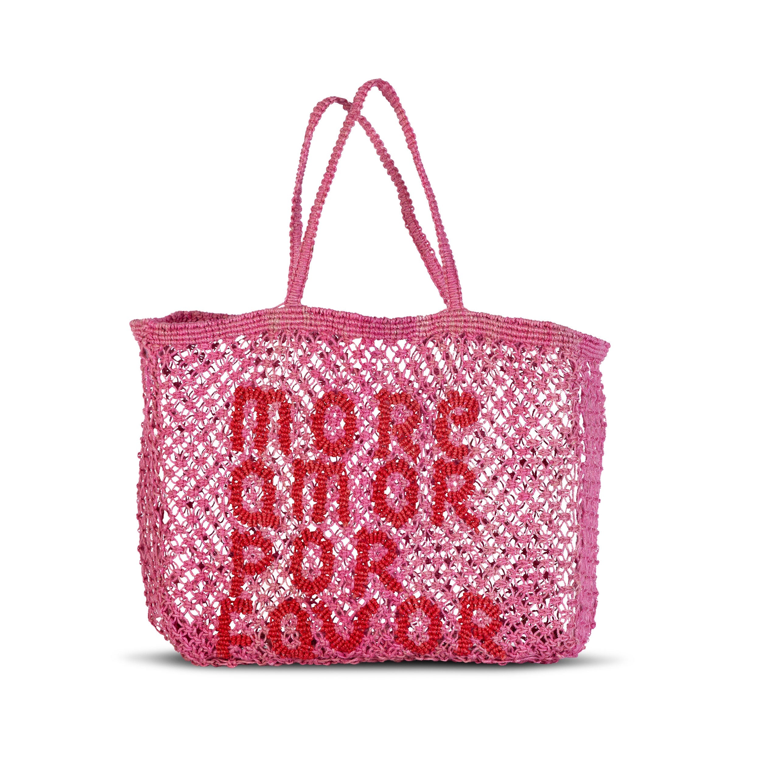 More Amor Por Favor Macrame Jute Tote by Tin Marin Brand - main product image for Resin Society