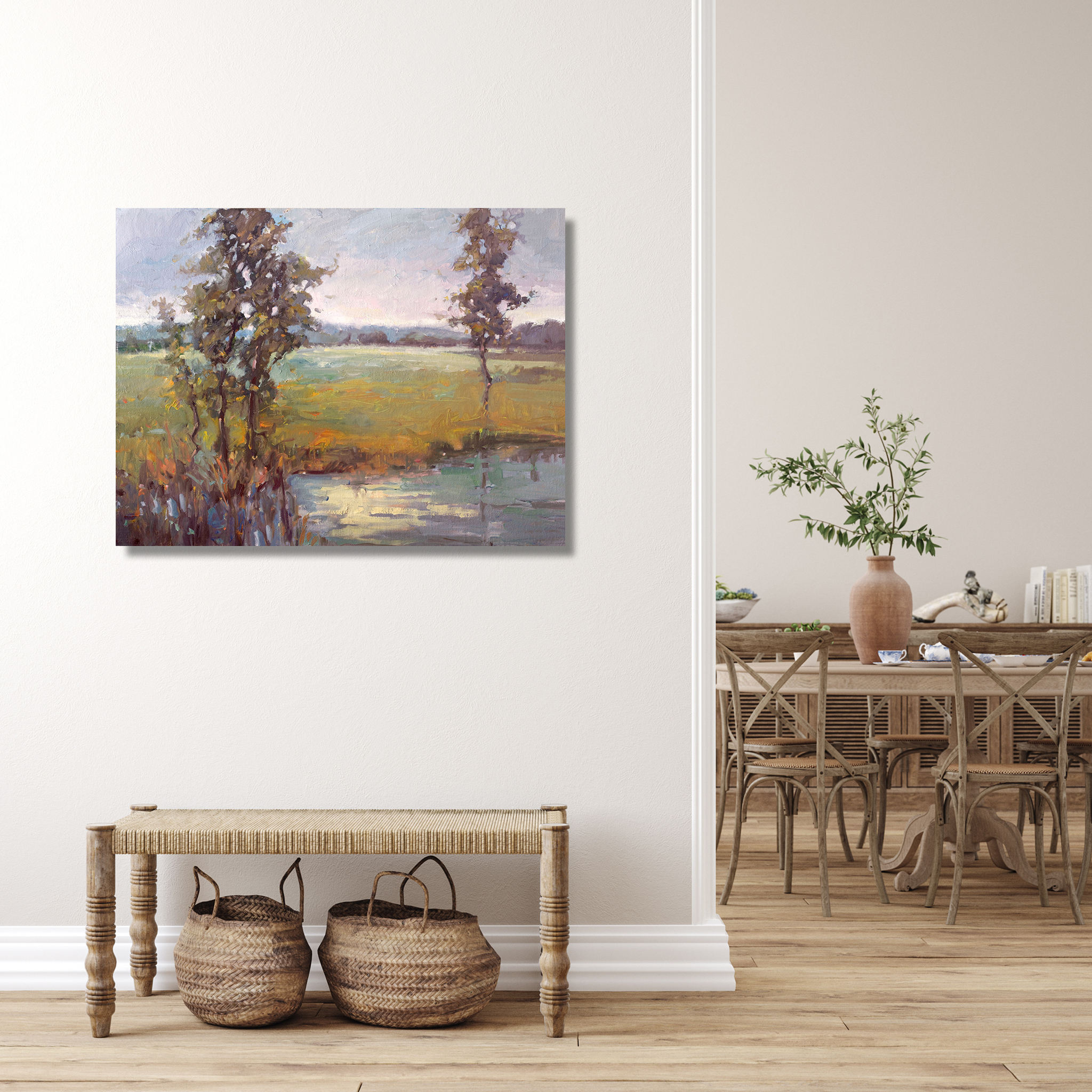 Morning on the Marsh Artist Enhanced Canvas Print by John Beard Collection - product image 2 for Resin Society