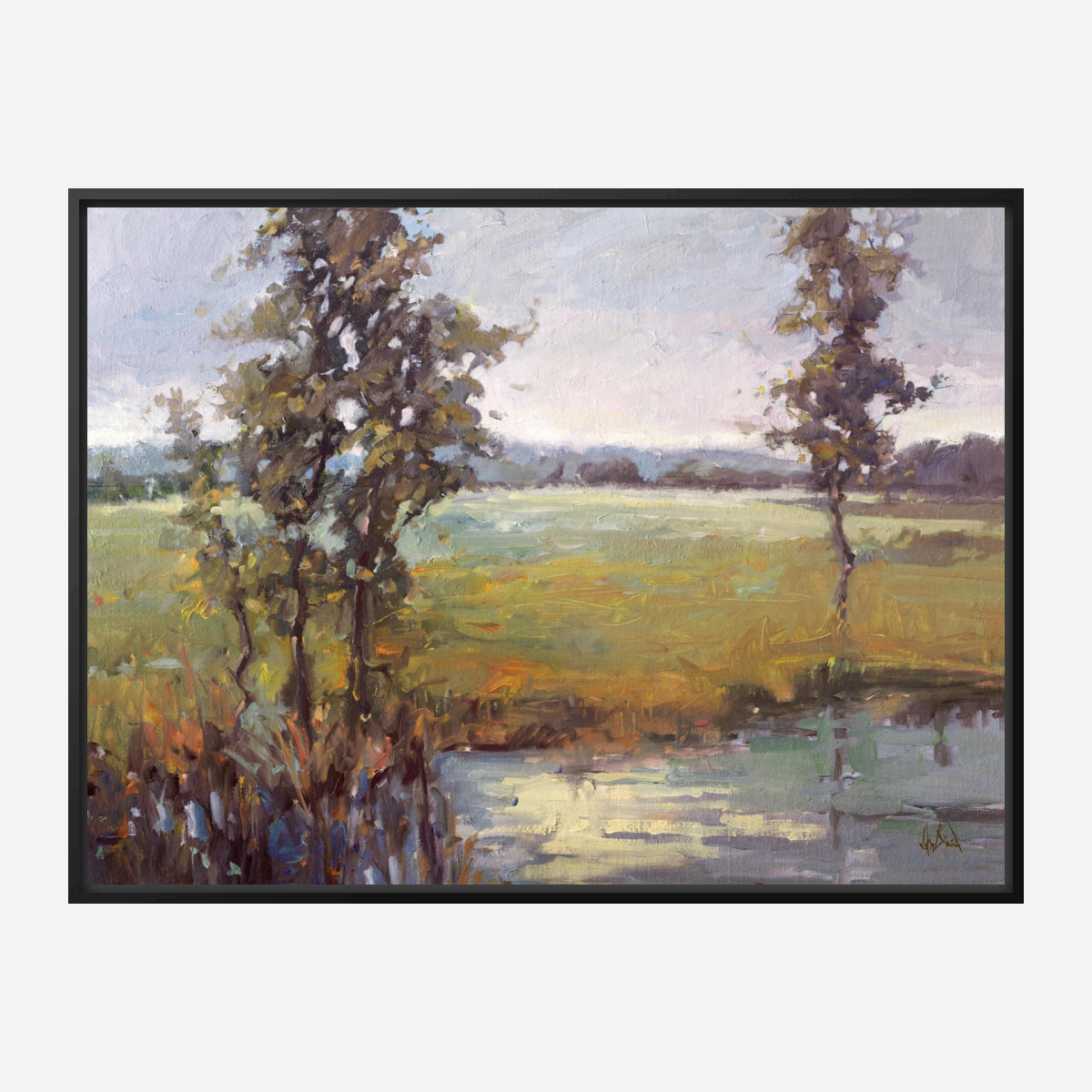 Morning on the Marsh Artist Enhanced Canvas Print by John Beard Collection - product image 5 for Resin Society