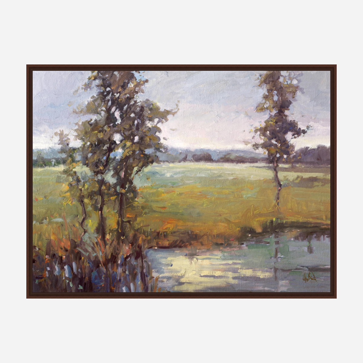 Morning on the Marsh Artist Enhanced Canvas Print by John Beard Collection - product image 6 for Resin Society